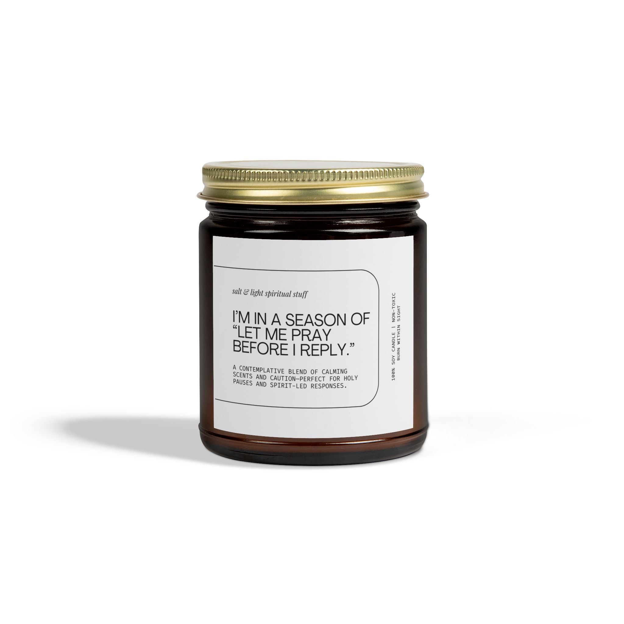 🕯️ Let Me Pray Before I Reply Candle – Spiritual Pause Edition, Scented Candles, Coconut Apricot Wax (4 oz, 9 oz), Christian Gifts, Christmas Gifts, Friends Gifts, Funny Candles