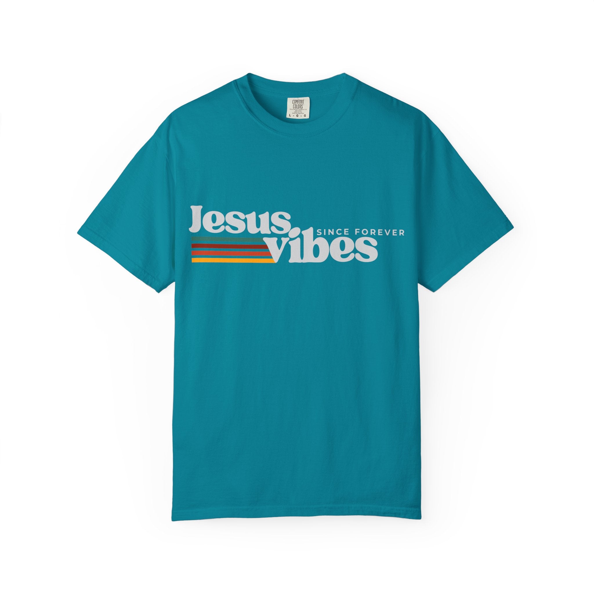 Jesus Vibes Dark Colors Unisex Garment-Dyed T-shirt, Christian Tshirts, Christian Merchandise, Gifts for Church, Gifts for Christmas, Gifts for Birthdays, Christian Apparel