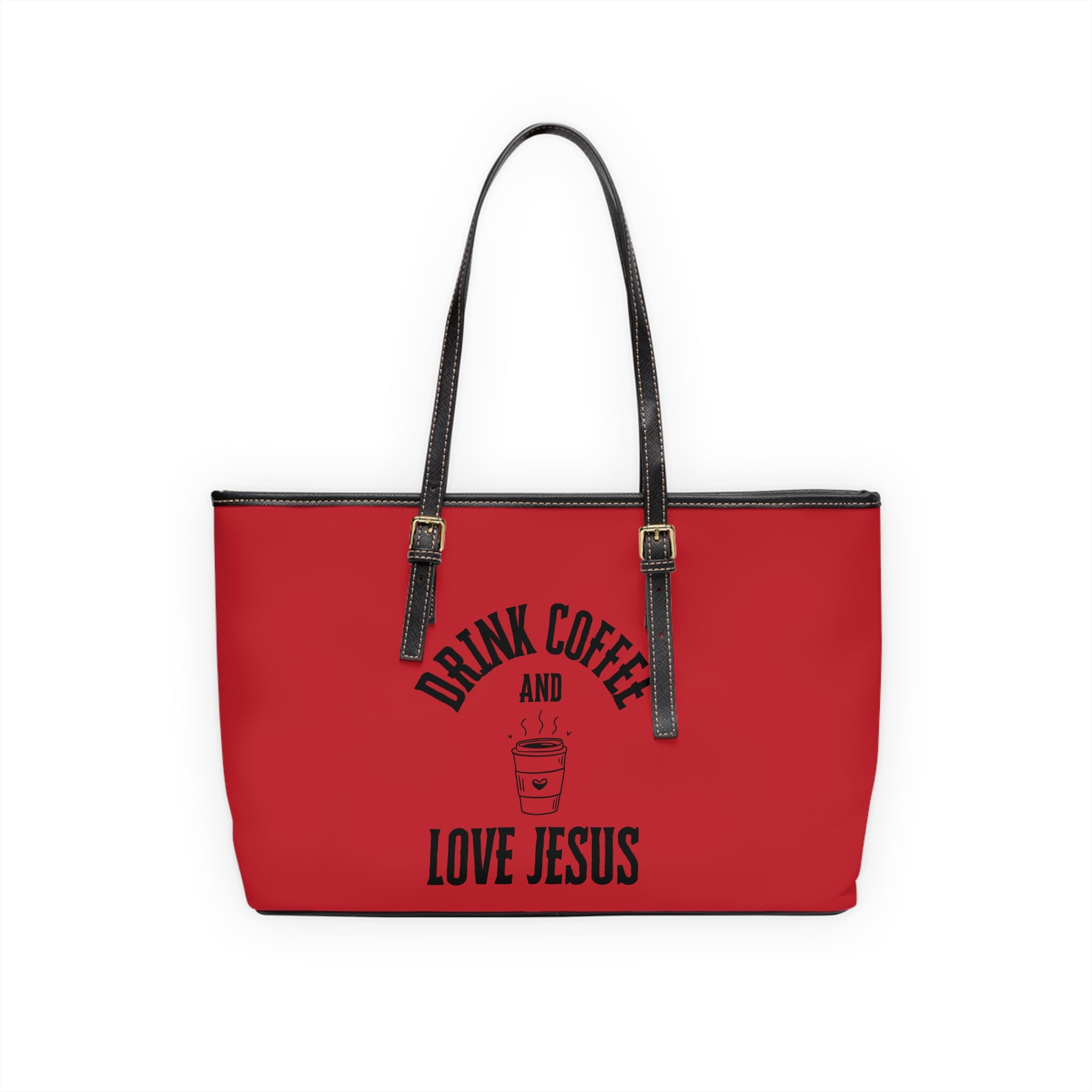 Coffee & Christ Handbag - PU Leather Shoulder Bag