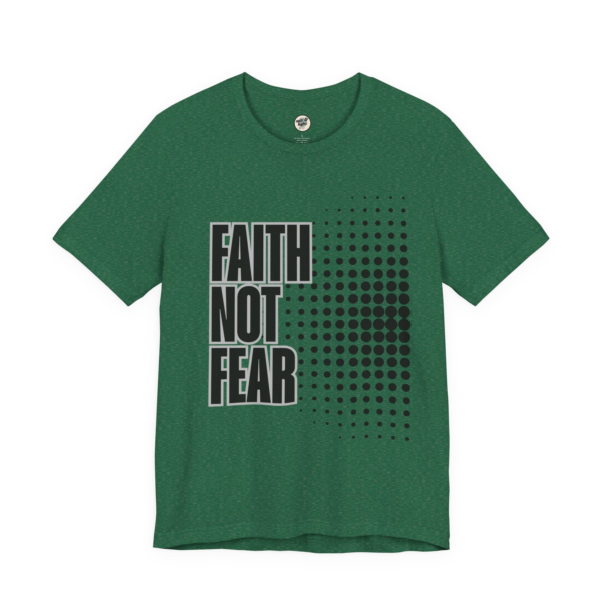 Faith Not Fear Tee, Perfect for Gift, Casual Wear, Christian Clothing, Gifts for Ministry, Christmas Gifts, Birthday Gifts, Gifts for Her, Gifts for Friends