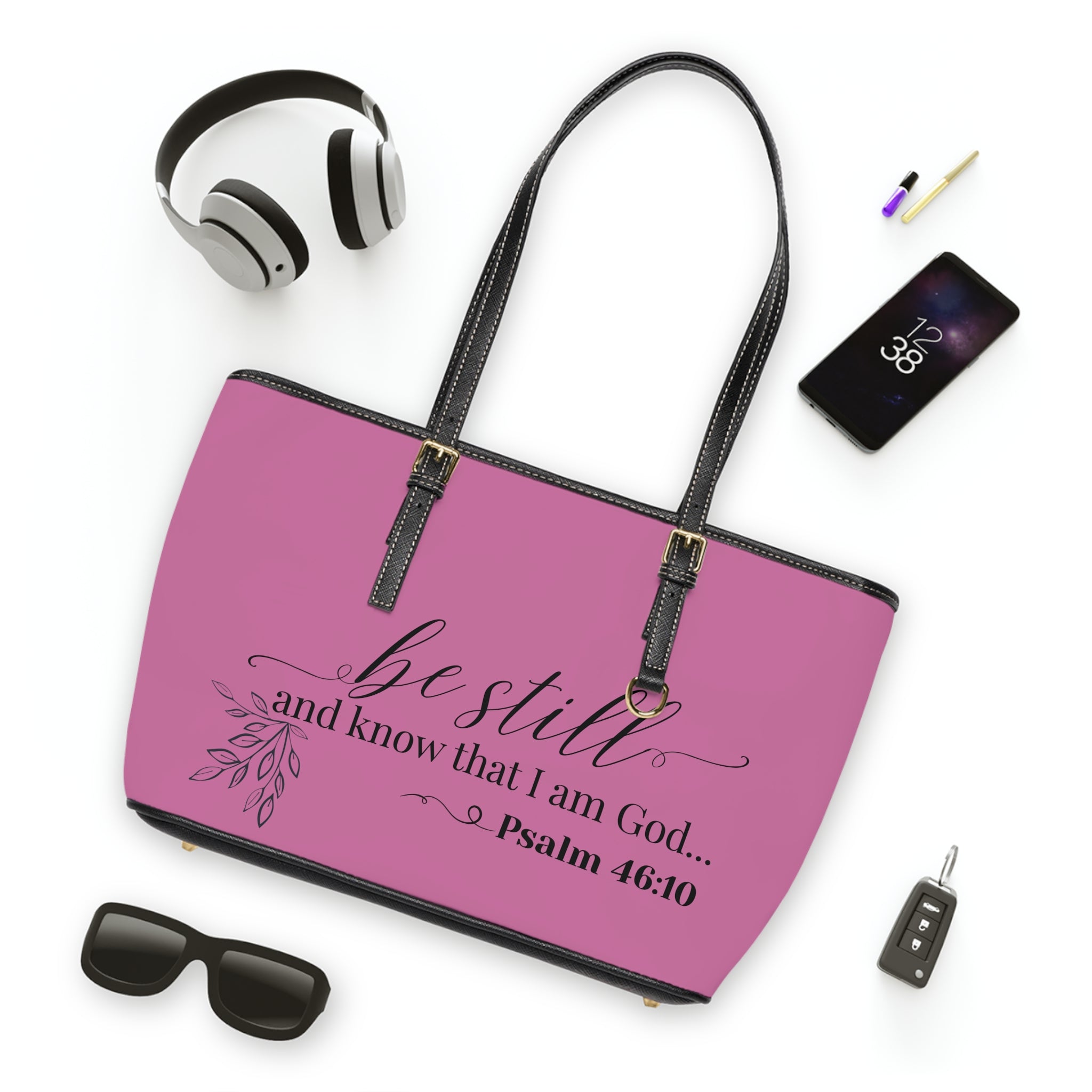 Stillness & Strength Handbag - PU Leather Shoulder Bag