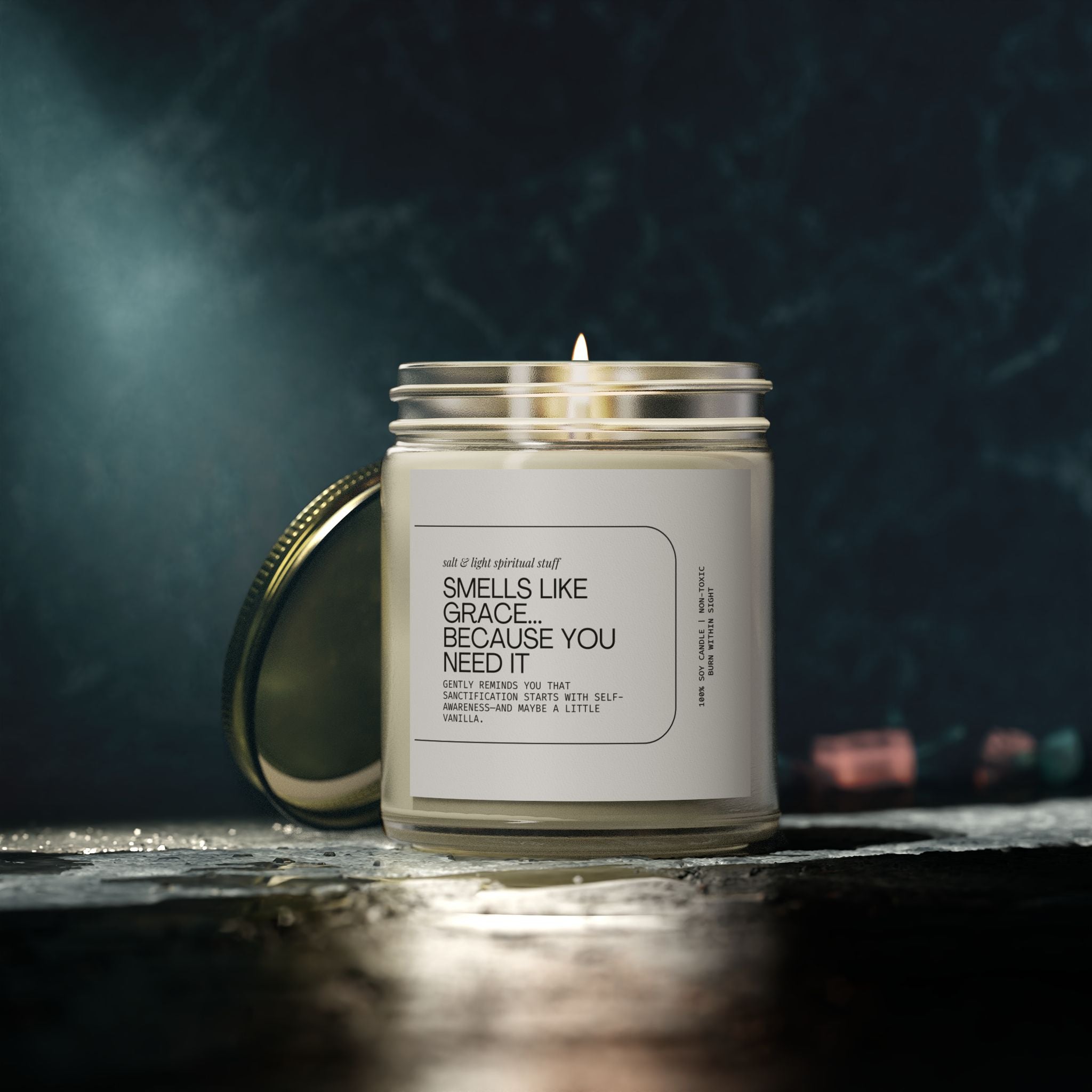 🕯️ Smells Like Grace Candle – 9 oz Edition Scented Candles, Coconut Apricot Wax (4 oz, 9 oz), Gifts for Home, Funny Christian Gifts, Birthday Gifts, Christian Gifts, Home Decor, Gifts for Her