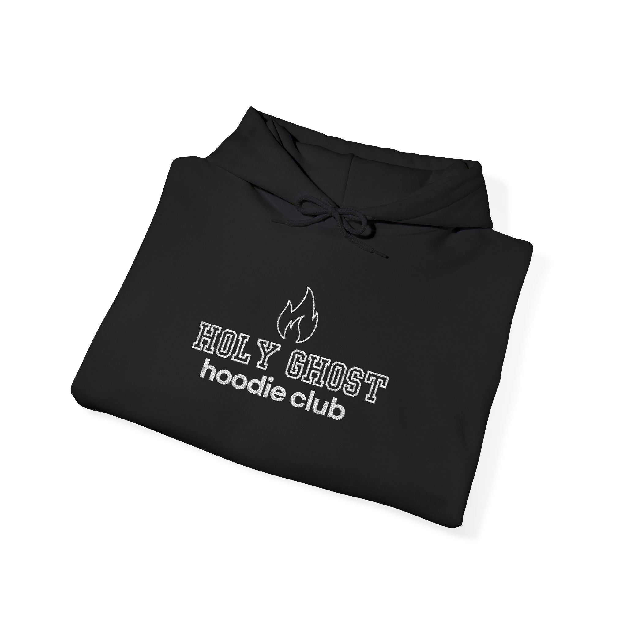 Holy Ghost Hoodie Club Embroidered Unisex Heavy Blend™ Hooded Sweatshirt, Religious Gifts, Christian Apparel, Christmas Gifts, Gifts for Her, Gifts for Him, Gifts for Teenagers, Birthday Gifts