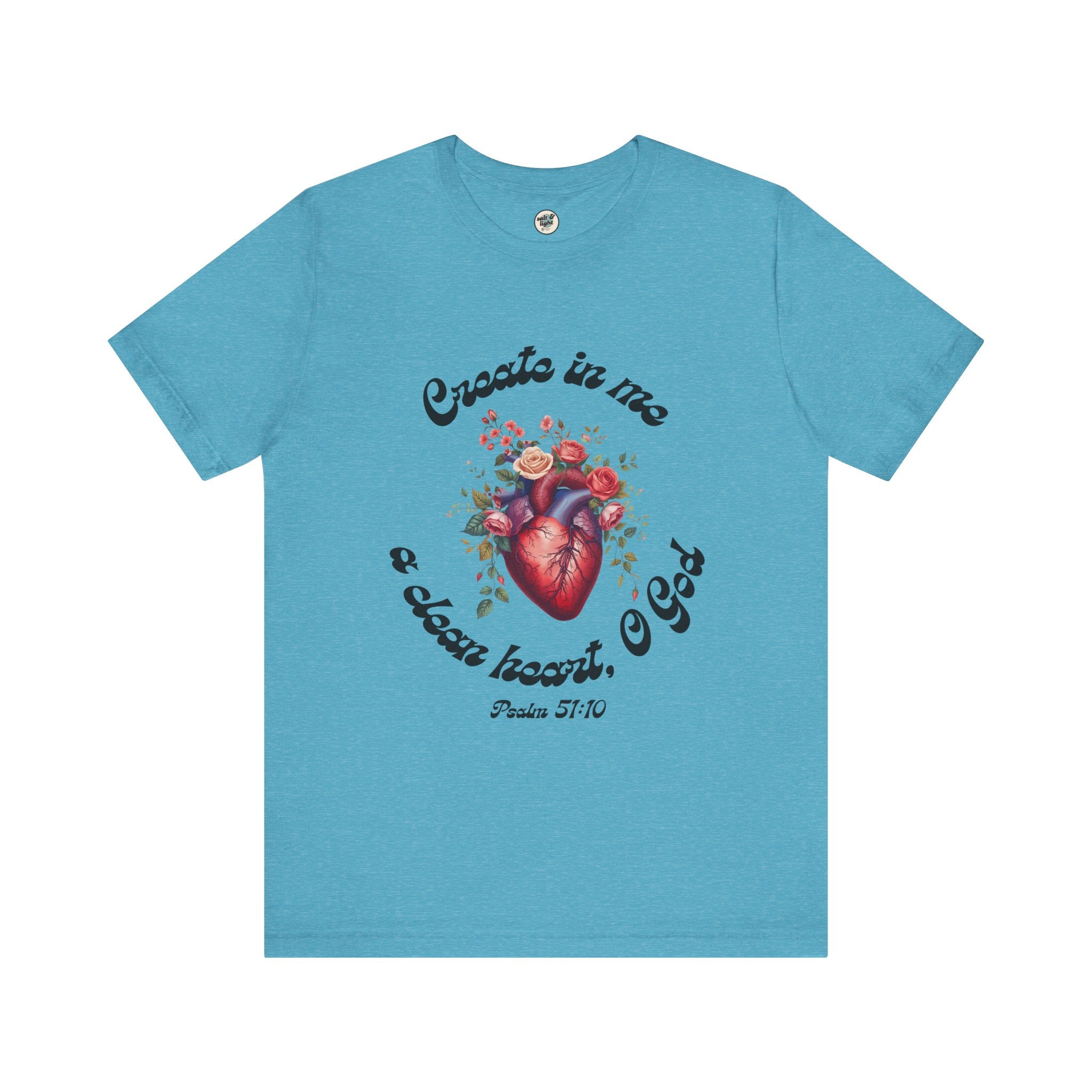Clean Heart Tee | Perfect for Gift, Casual Wear, Christian Clothing, Gifts for Ministry, Christmas Gifts, Birthday Gifts, Gifts for Her, Gifts for Friends