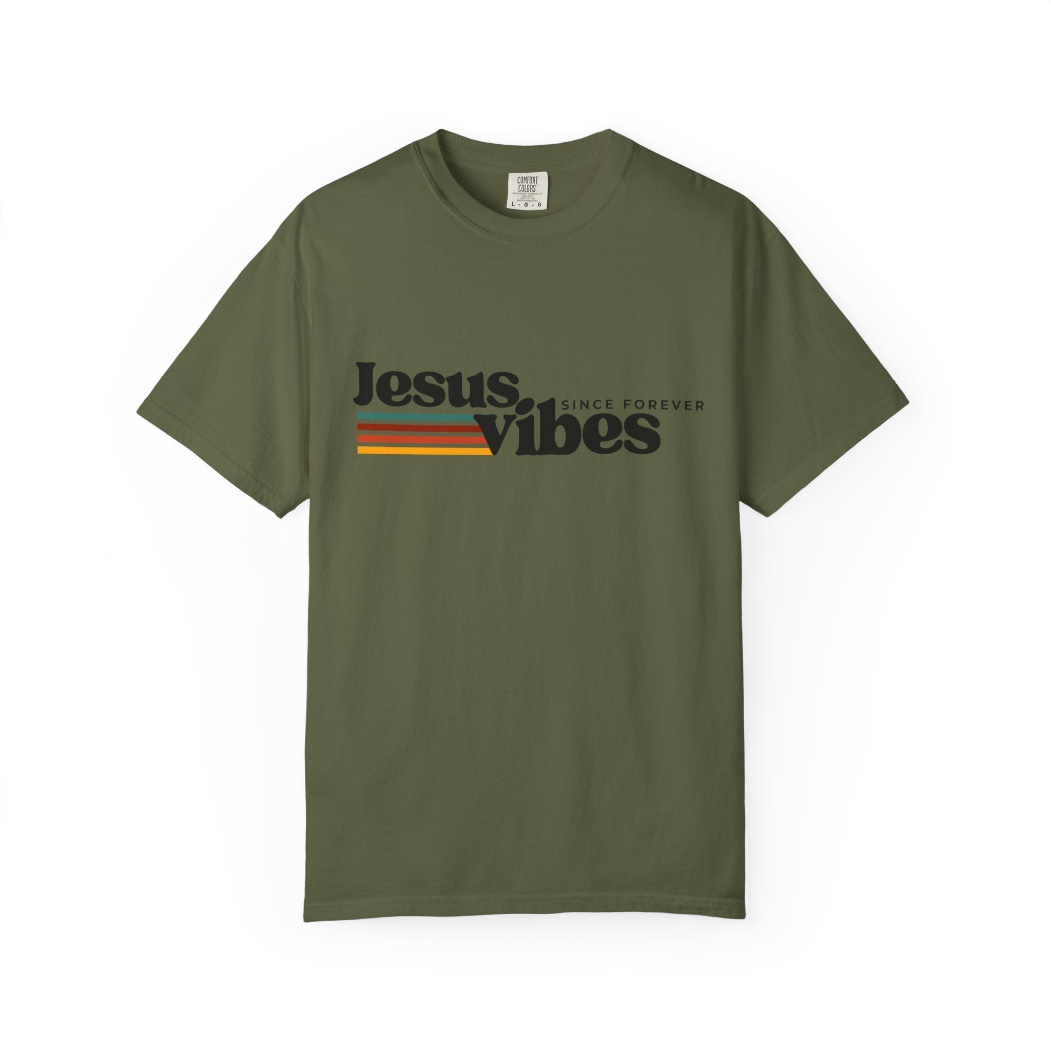 Jesus Vibes Unisex Garment-Dyed T-shirt, Christian Tshirts, Christian Merchandise, Gifts for Church, Gifts for Christmas, Gifts for Birthdays, Christian Apparel