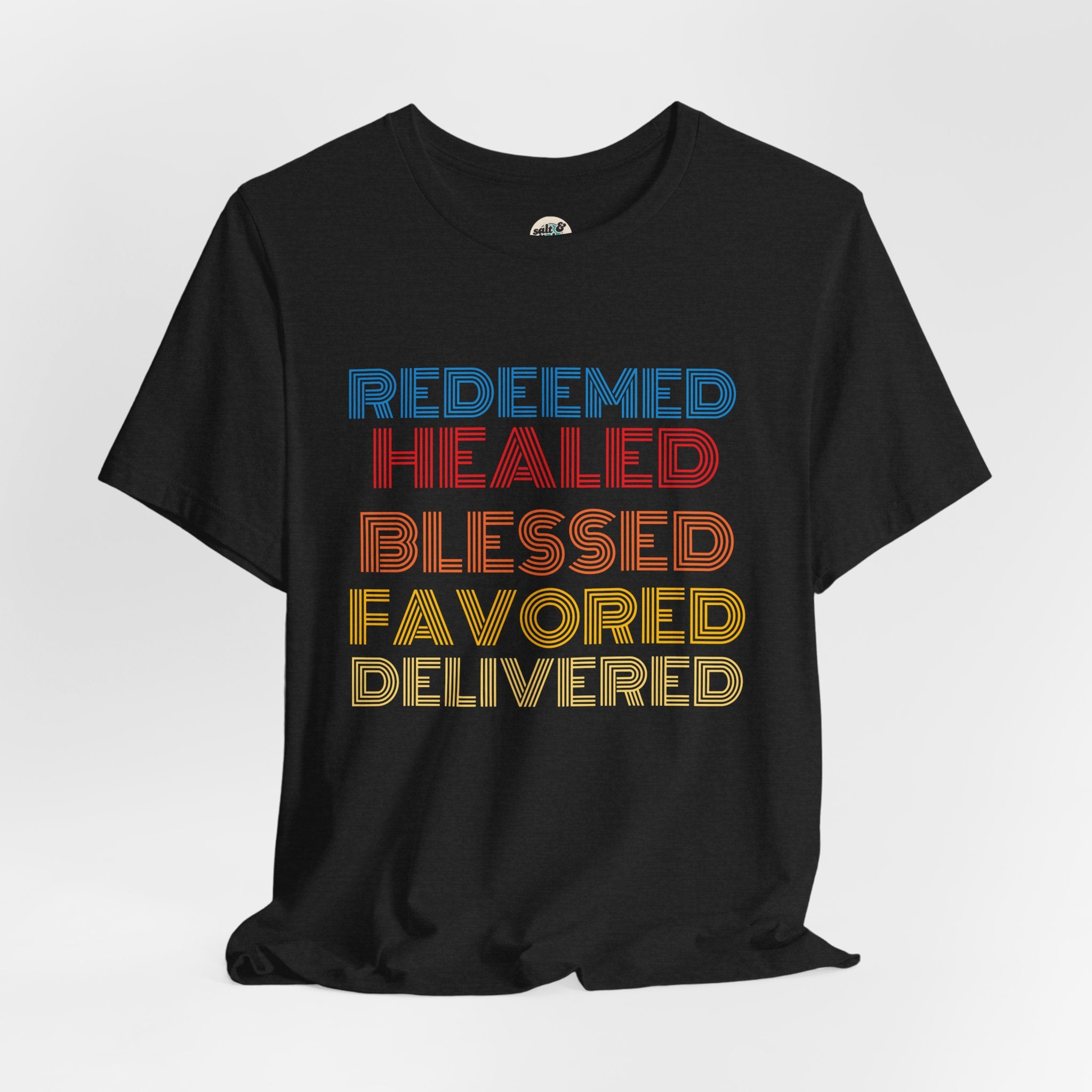 Redeemed Tee, Perfect for Gift, Casual Wear, Christian Clothing, Gifts for Ministry, Christmas Gifts, Birthday Gifts, Gifts for Her, Gifts for Friends