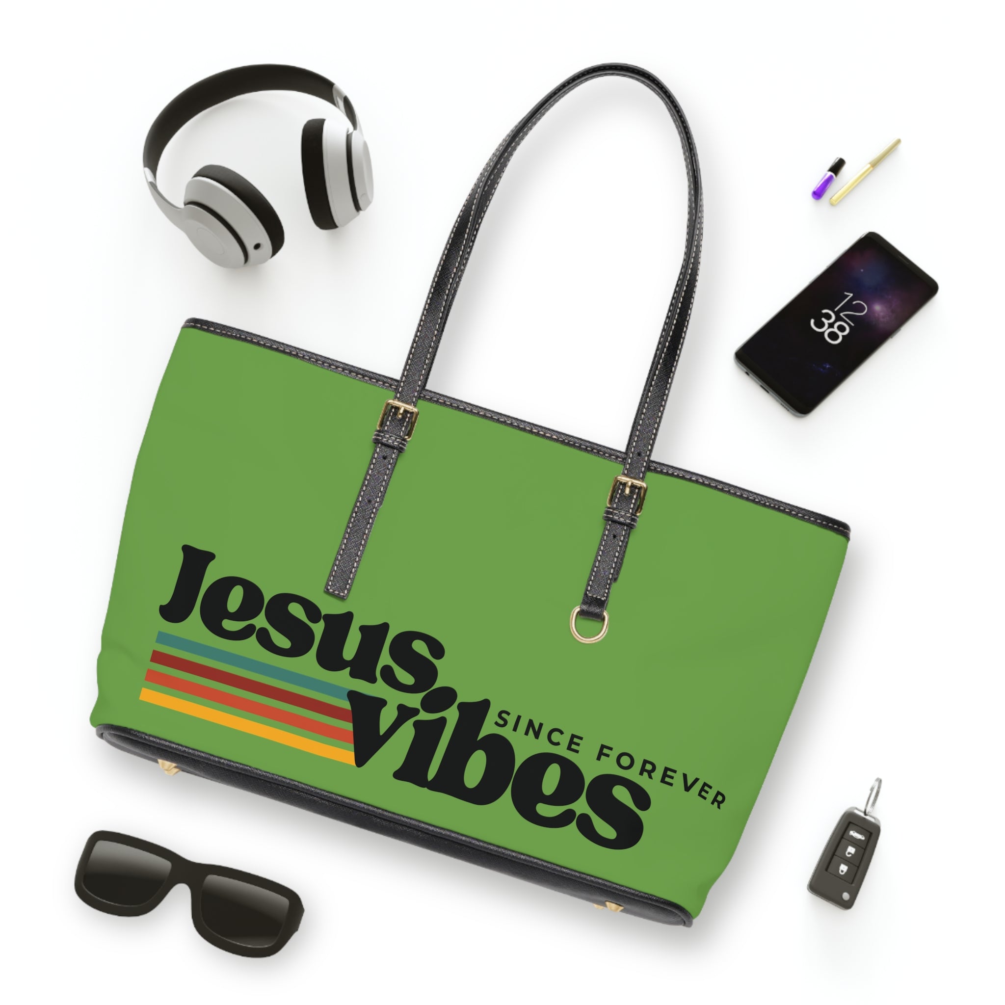 Jesus Vibes Handbag -  PU Leather Shoulder Bag