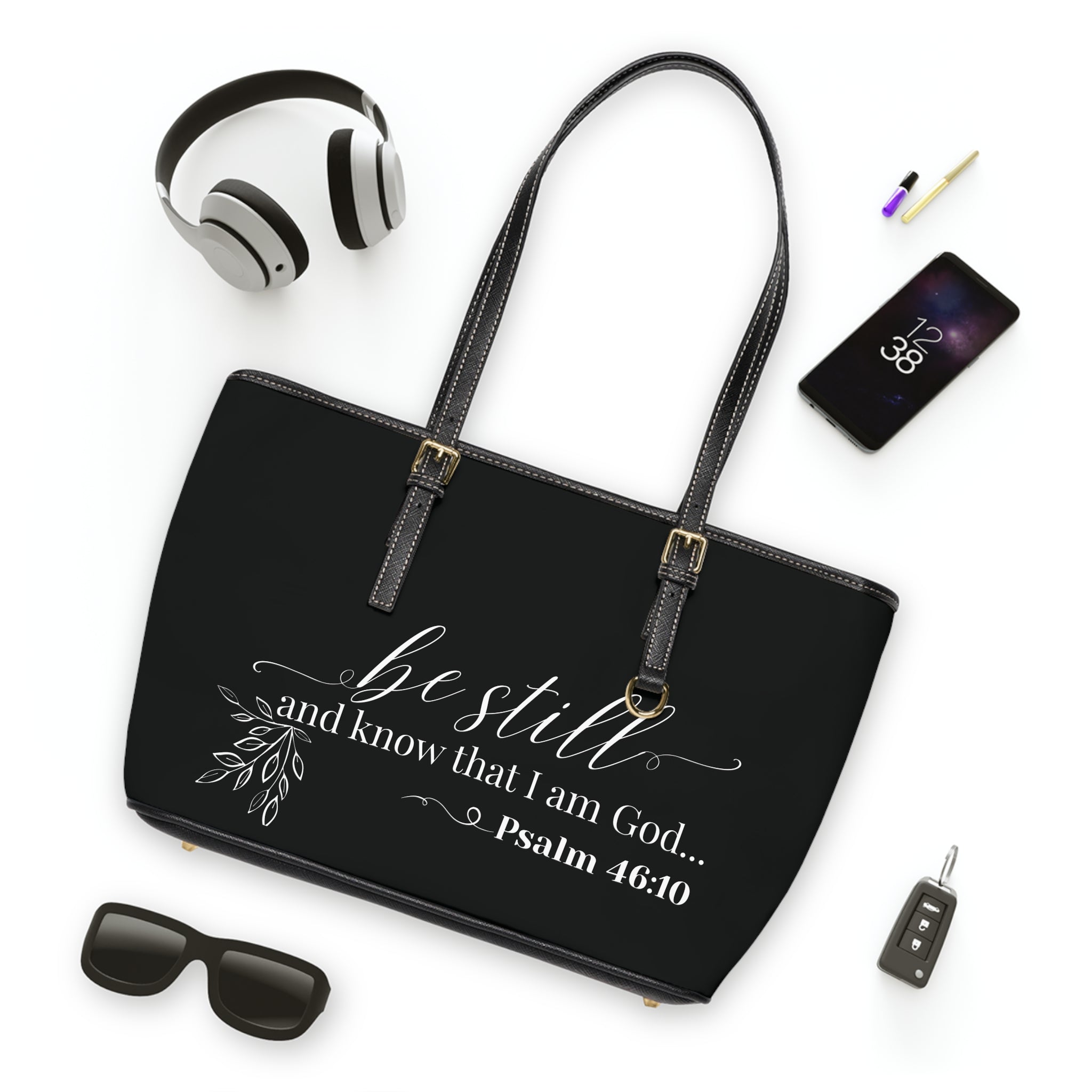 Stillness & Strength Handbag - PU Leather Shoulder Bag
