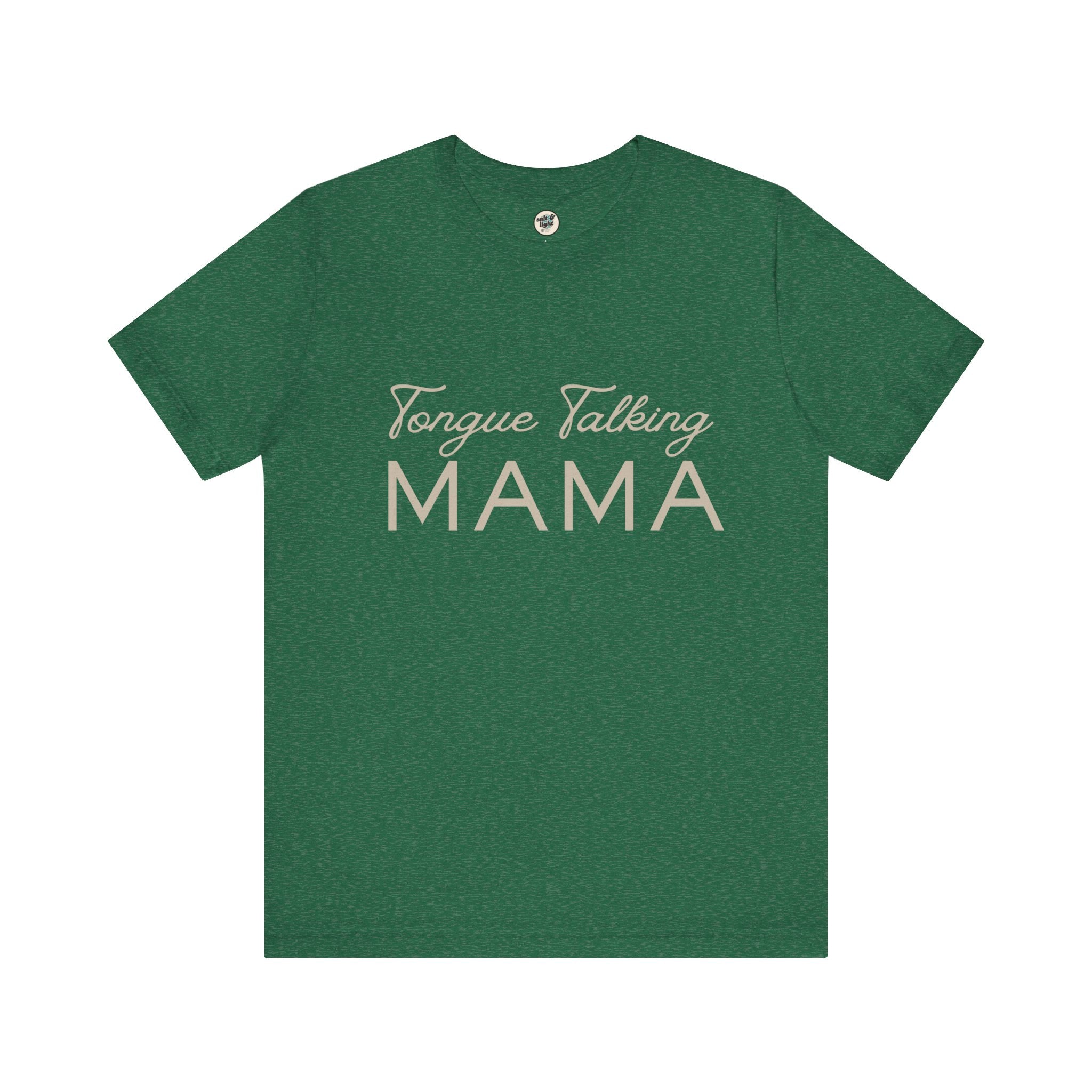 Tongue Talking Mama Tee - Dark Colors, Perfect for Gift, Casual Wear, Christian Clothing, Gifts for Ministry, Christmas Gifts, Birthday Gifts, Gifts for Her, Gifts for Friends