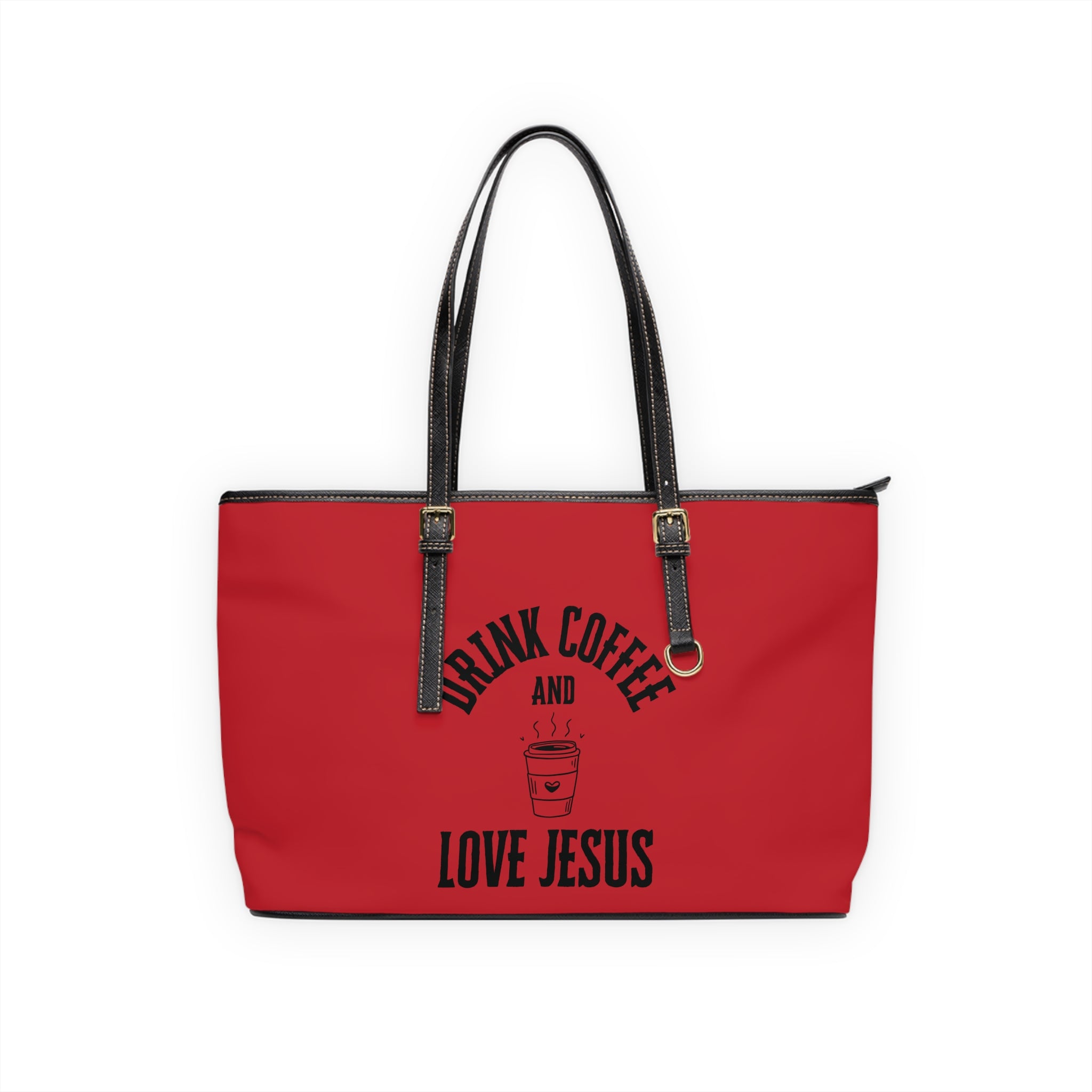 Coffee & Christ Handbag - PU Leather Shoulder Bag