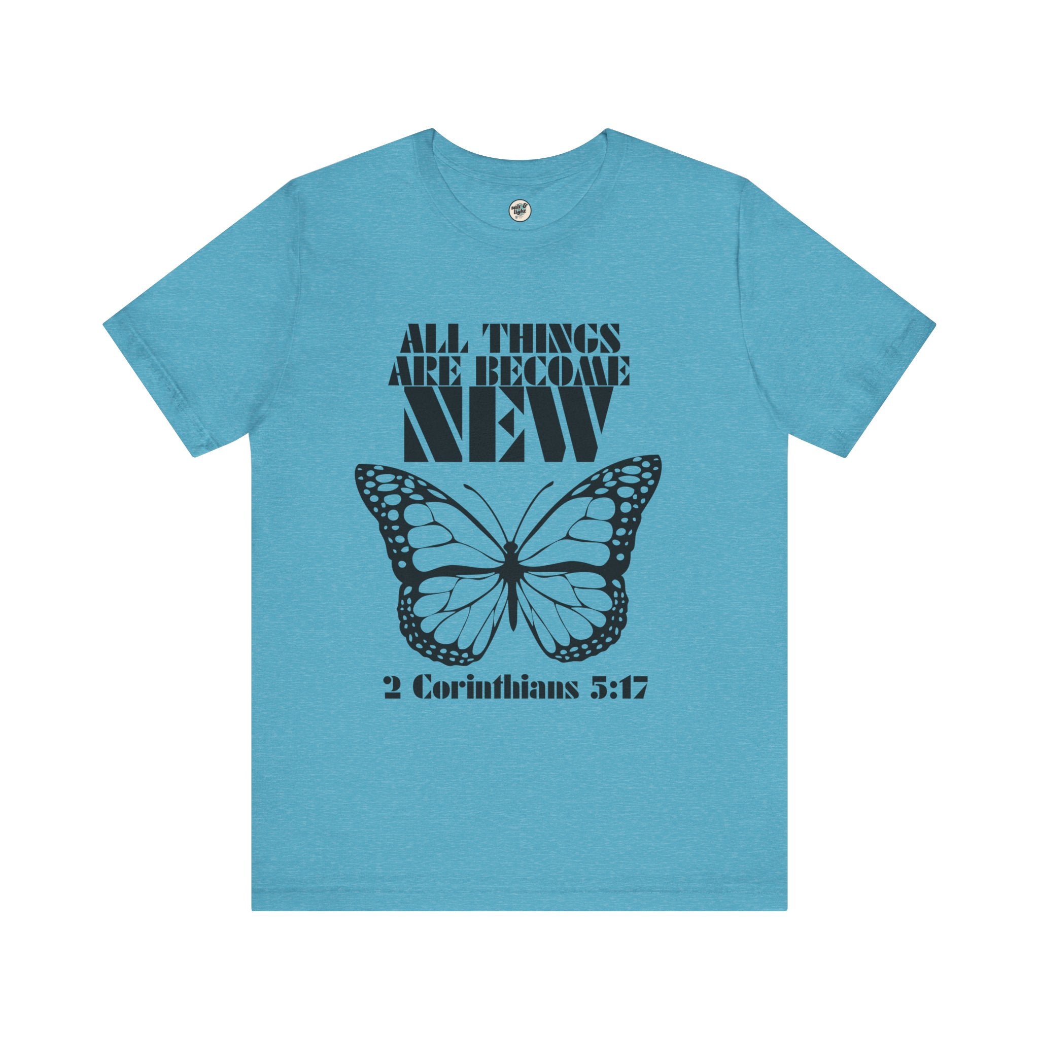 All Things New Butterfly Tee | Perfect for Gift, Casual Wear, Christian Clothing, Gifts for Ministry, Christmas Gifts, Birthday Gifts, Gifts for Her, Gifts for Friends