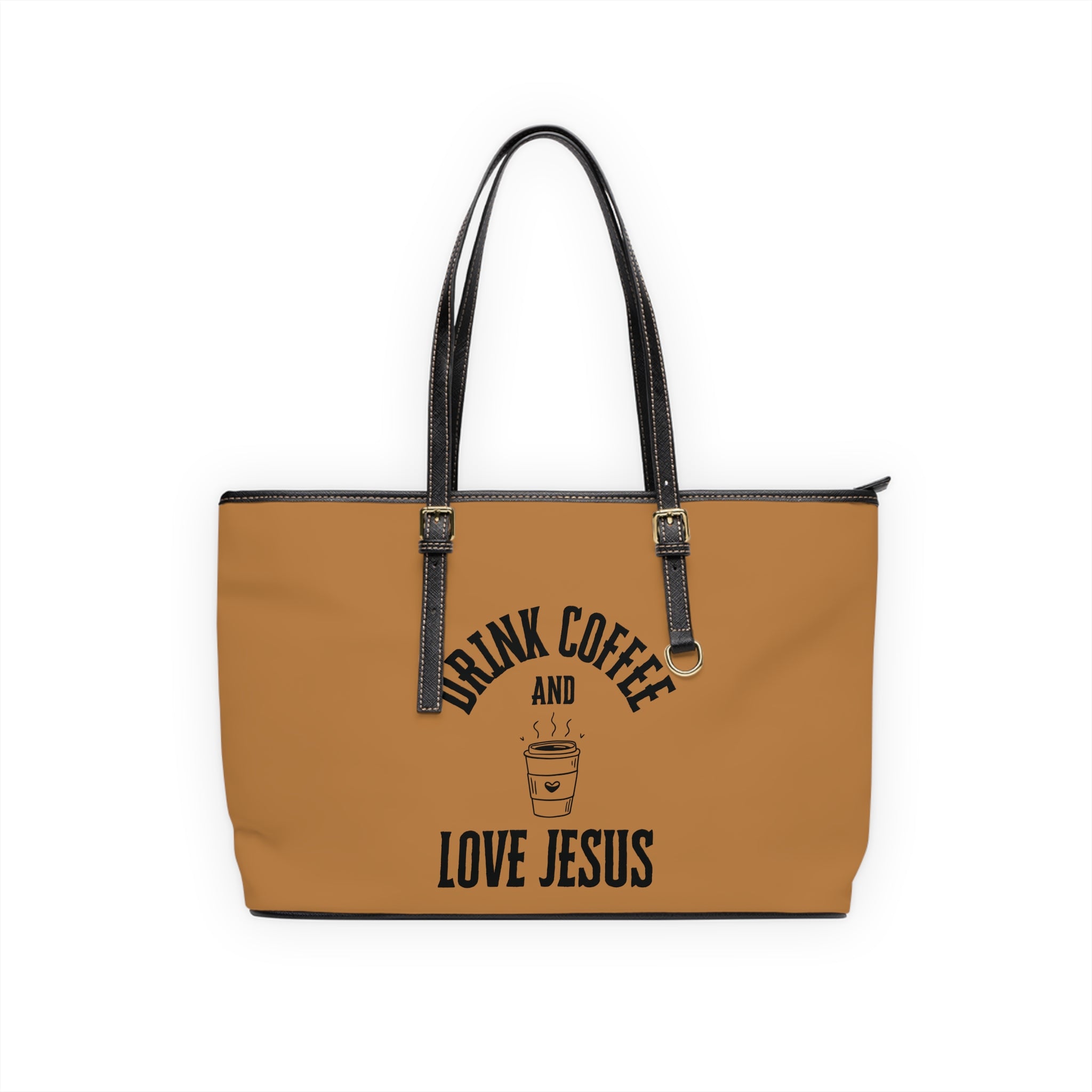 Coffee & Christ Handbag - PU Leather Shoulder Bag