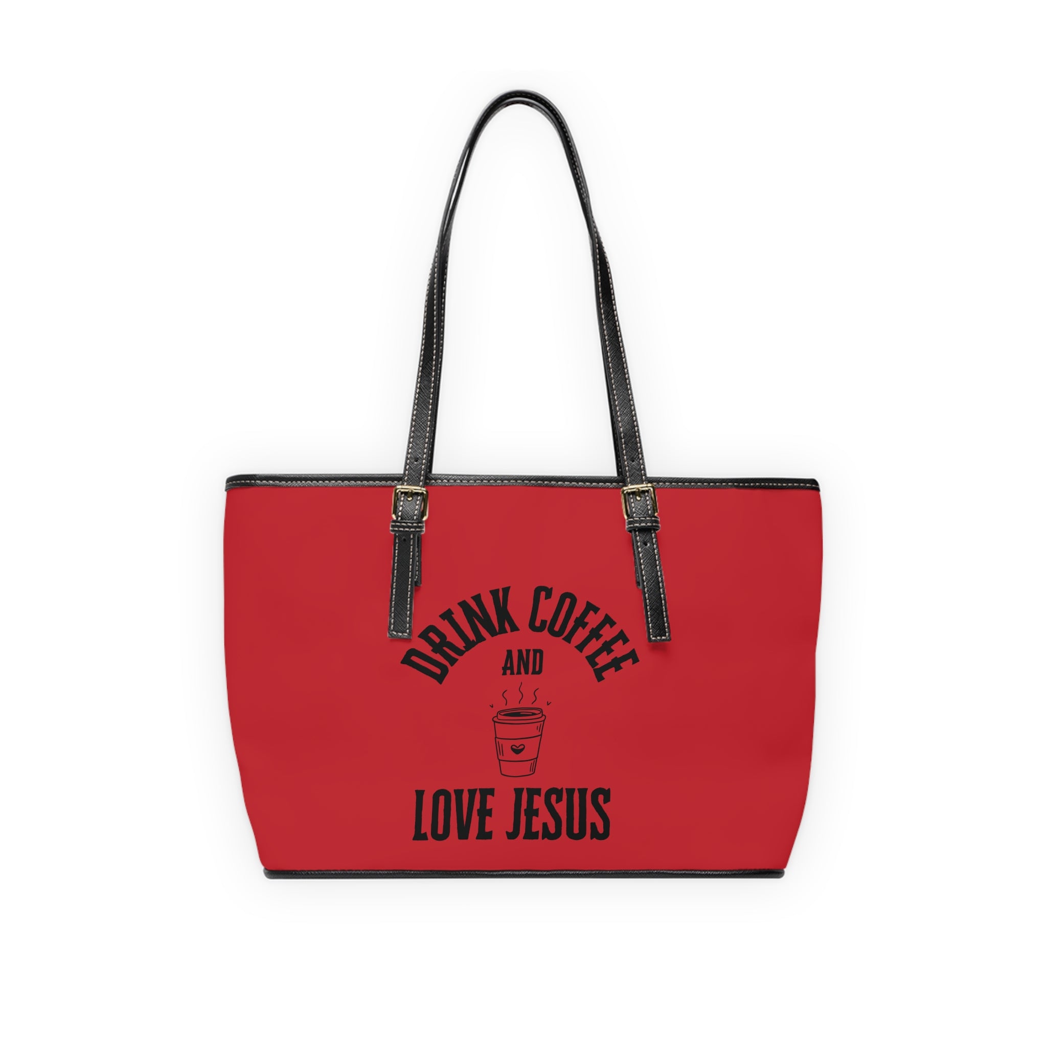 Coffee & Christ Handbag - PU Leather Shoulder Bag