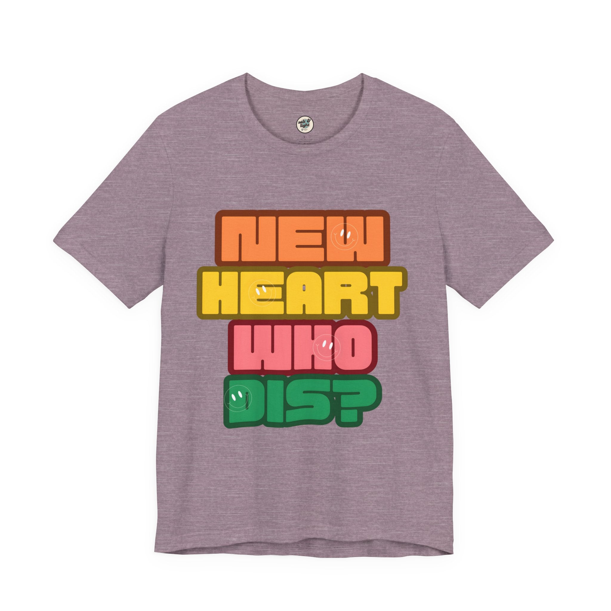 New Heart Tee, Perfect for Gift, Casual Wear, Christian Clothing, Gifts for Ministry, Christmas Gifts, Birthday Gifts, Gifts for Her, Gifts for Friends