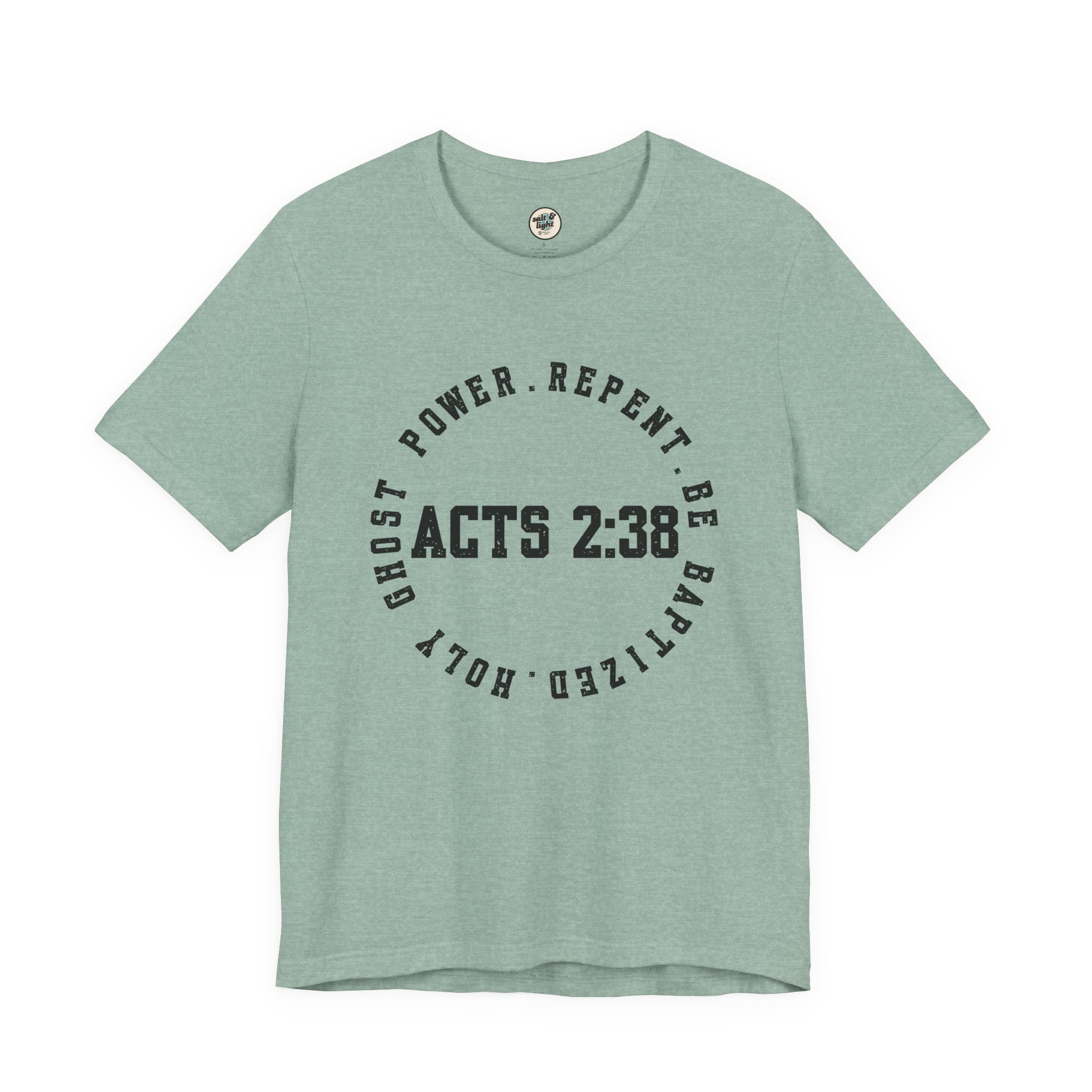 Acts 2:38 Tee, Perfect for Gift, Casual Wear, Christian Clothing, Gifts for Ministry, Christmas Gifts, Birthday Gifts, Gifts for Her, Gifts for Friends