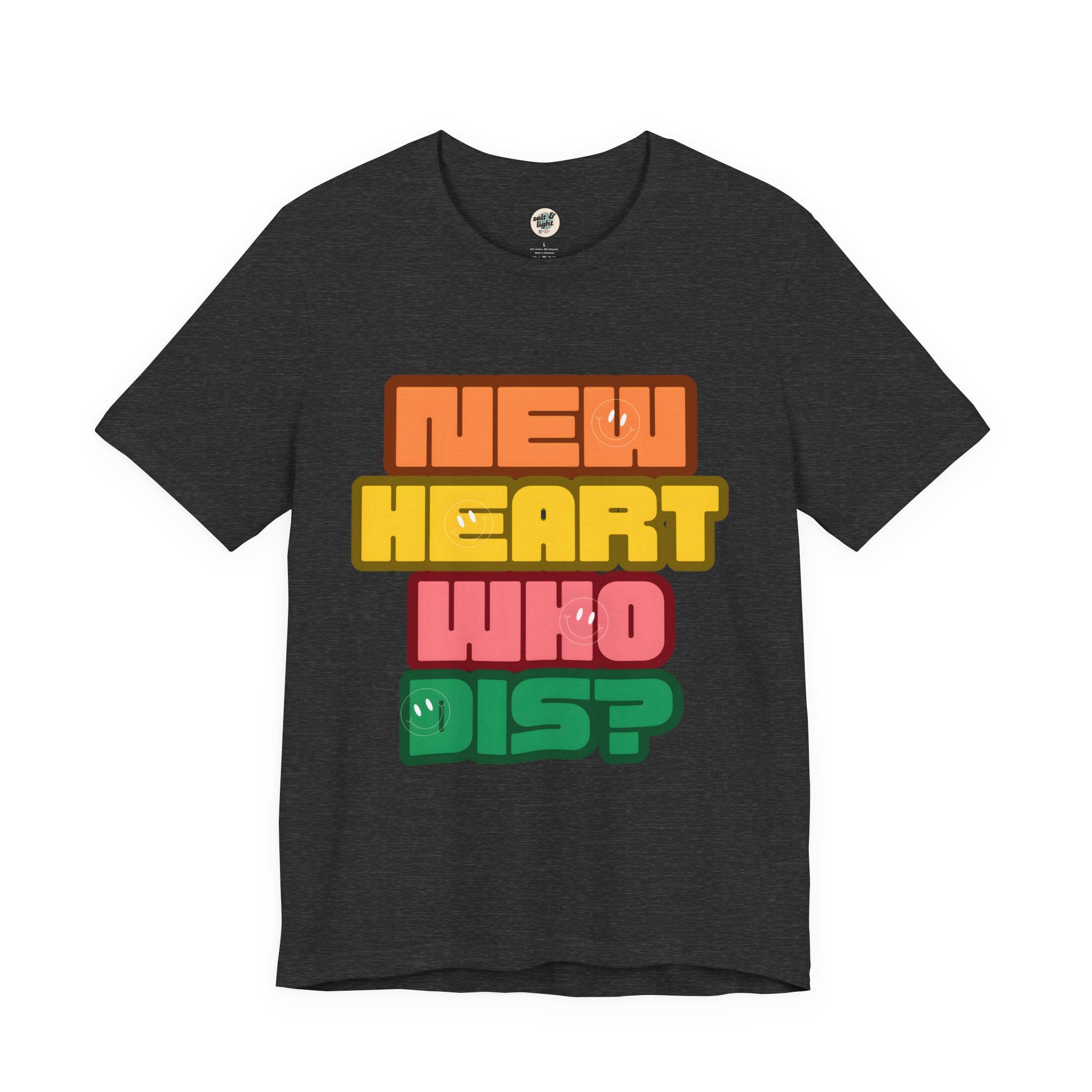 New Heart Tee, Perfect for Gift, Casual Wear, Christian Clothing, Gifts for Ministry, Christmas Gifts, Birthday Gifts, Gifts for Her, Gifts for Friends