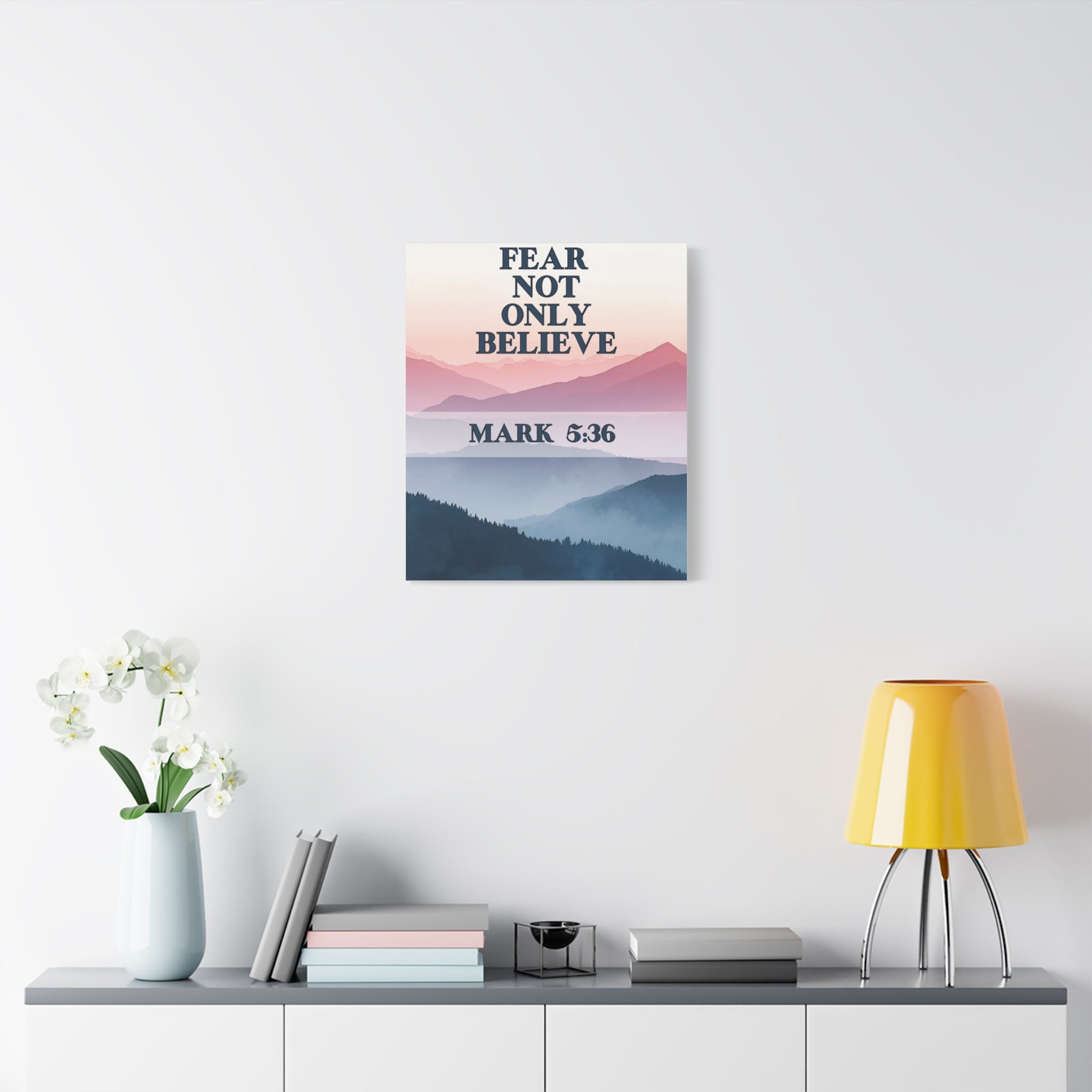 🌄 Fear Not Wall Art – Mark 5:36 Mountain Peace Edition Christian Wall Art, Gifts for the home, Baptism gifts, Christmas gifts, Birthday presents