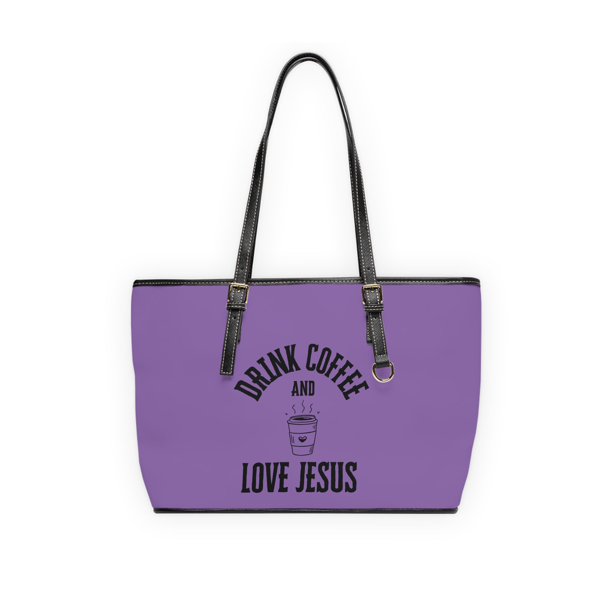 Coffee & Christ Handbag - PU Leather Shoulder Bag