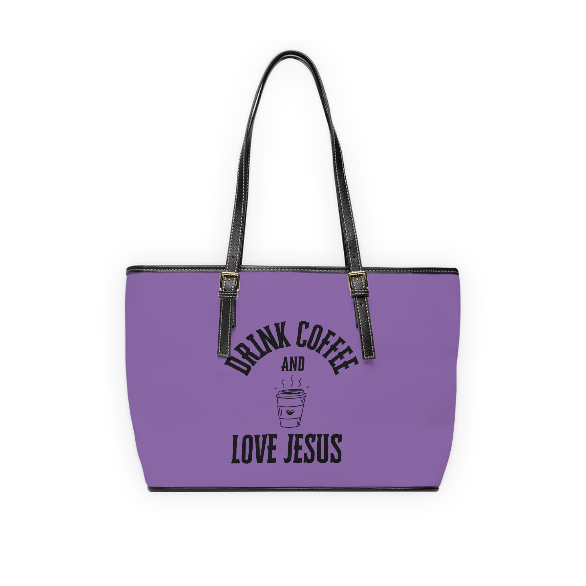 Coffee & Christ Handbag - PU Leather Shoulder Bag