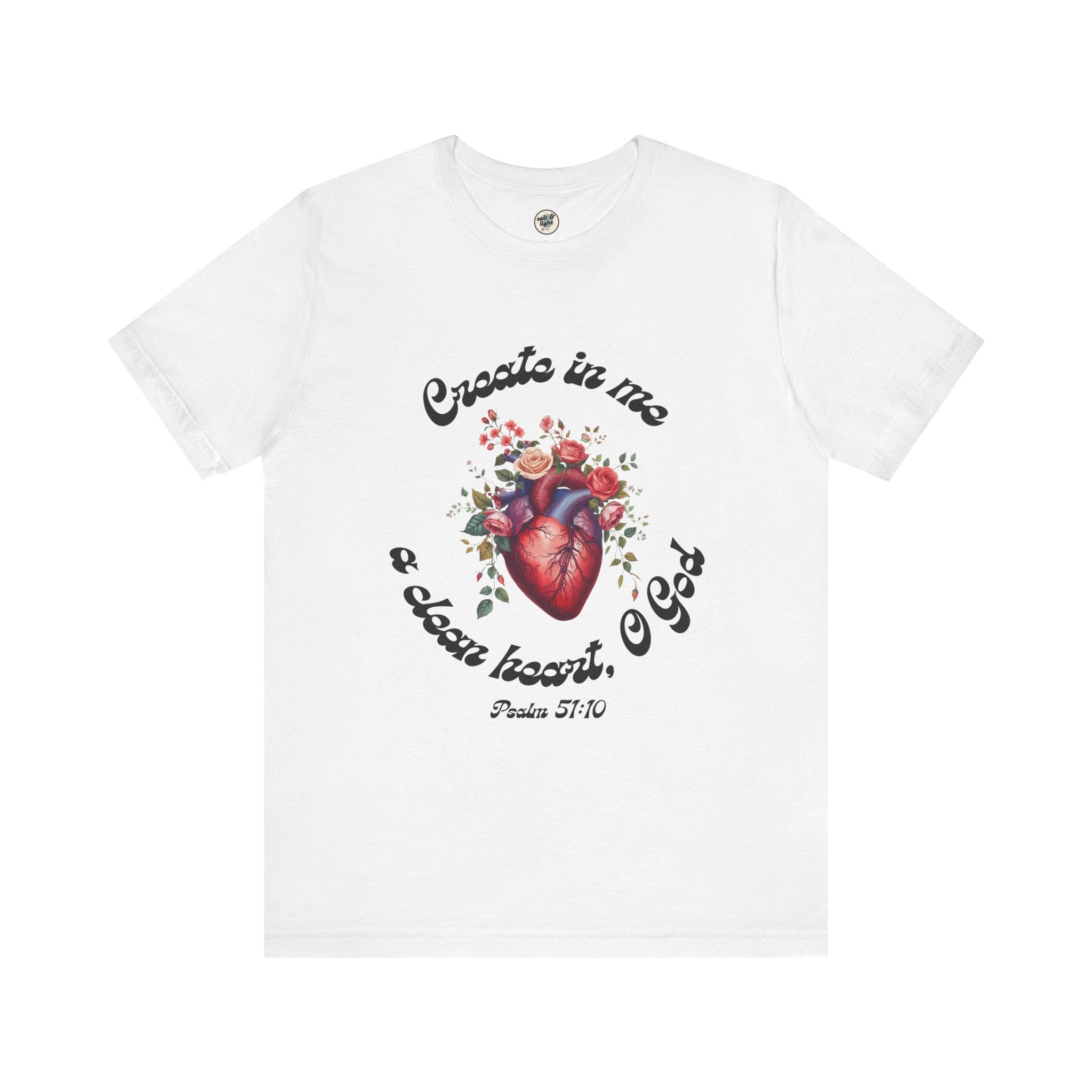 Clean Heart Tee | Perfect for Gift, Casual Wear, Christian Clothing, Gifts for Ministry, Christmas Gifts, Birthday Gifts, Gifts for Her, Gifts for Friends