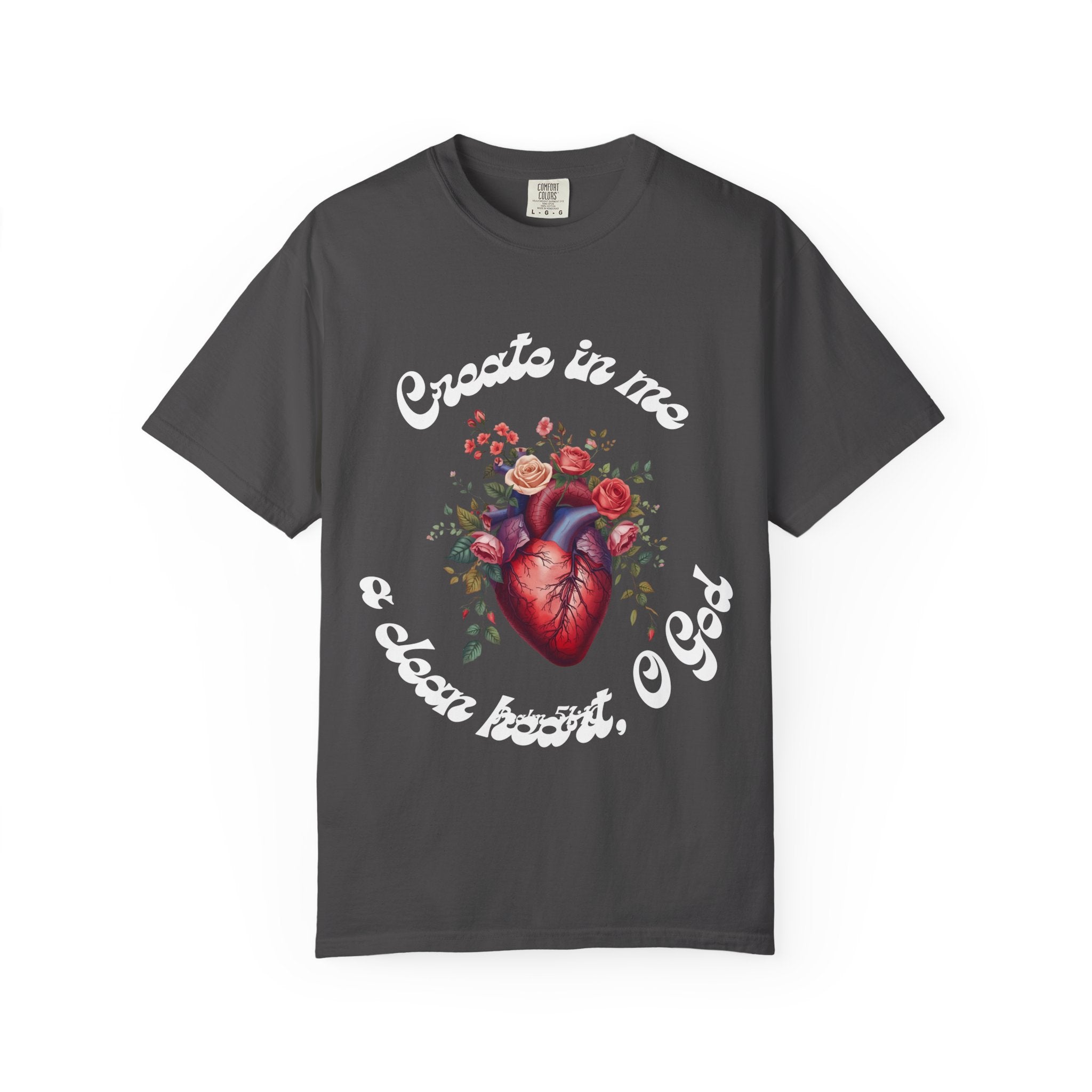 Clean Heart Unisex Garment-Dyed T-shirt, Christian Tshirts, Christian Merchandise, Gifts for Church, Gifts for Christmas, Gifts for Birthdays, Christian Apparel