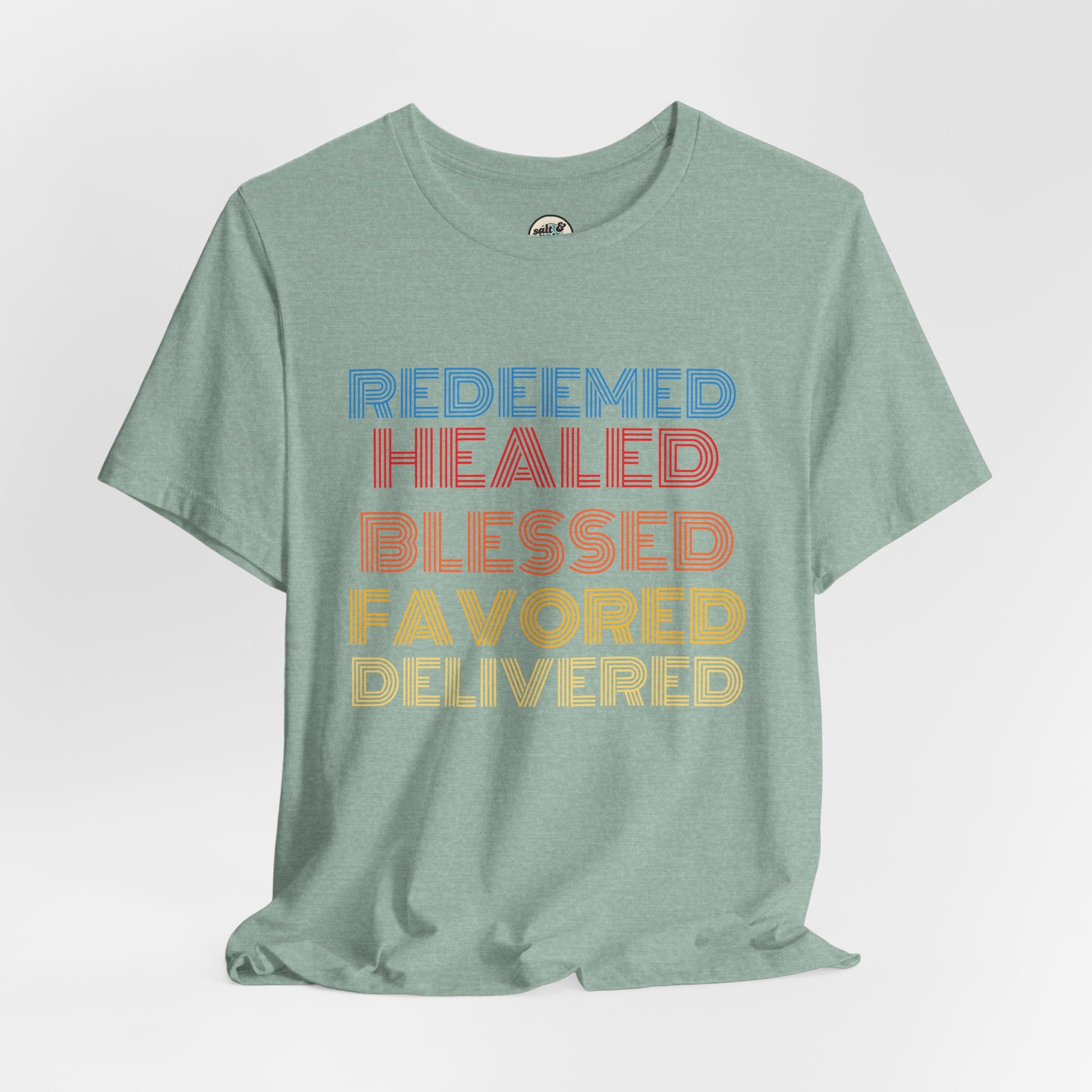 Redeemed Tee, Perfect for Gift, Casual Wear, Christian Clothing, Gifts for Ministry, Christmas Gifts, Birthday Gifts, Gifts for Her, Gifts for Friends