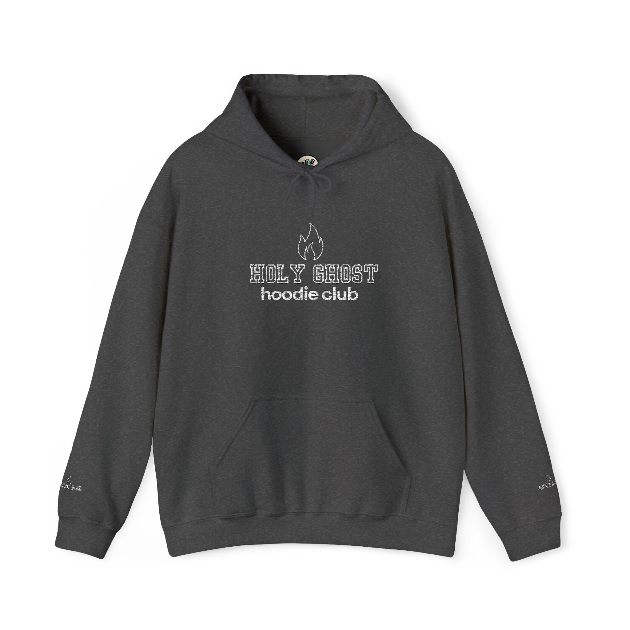 Holy Ghost Hoodie Club Embroidered Unisex Heavy Blend™ Hooded Sweatshirt, Religious Gifts, Christian Apparel, Christmas Gifts, Gifts for Her, Gifts for Him, Gifts for Teenagers, Birthday Gifts