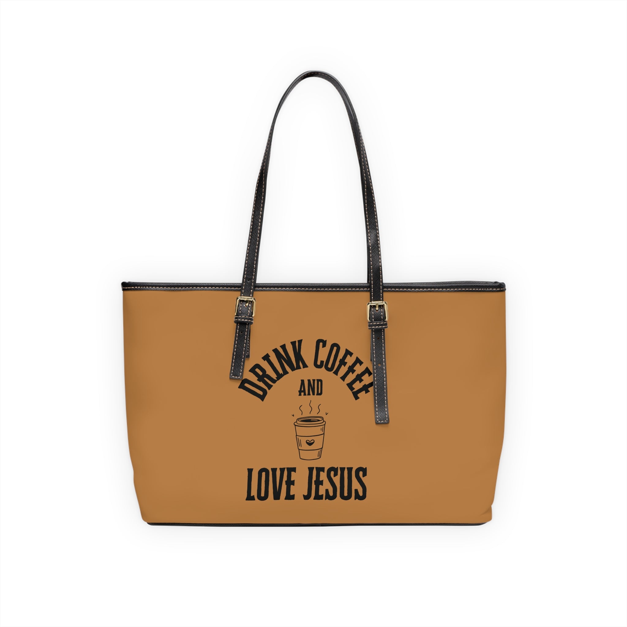 Coffee & Christ Handbag - PU Leather Shoulder Bag