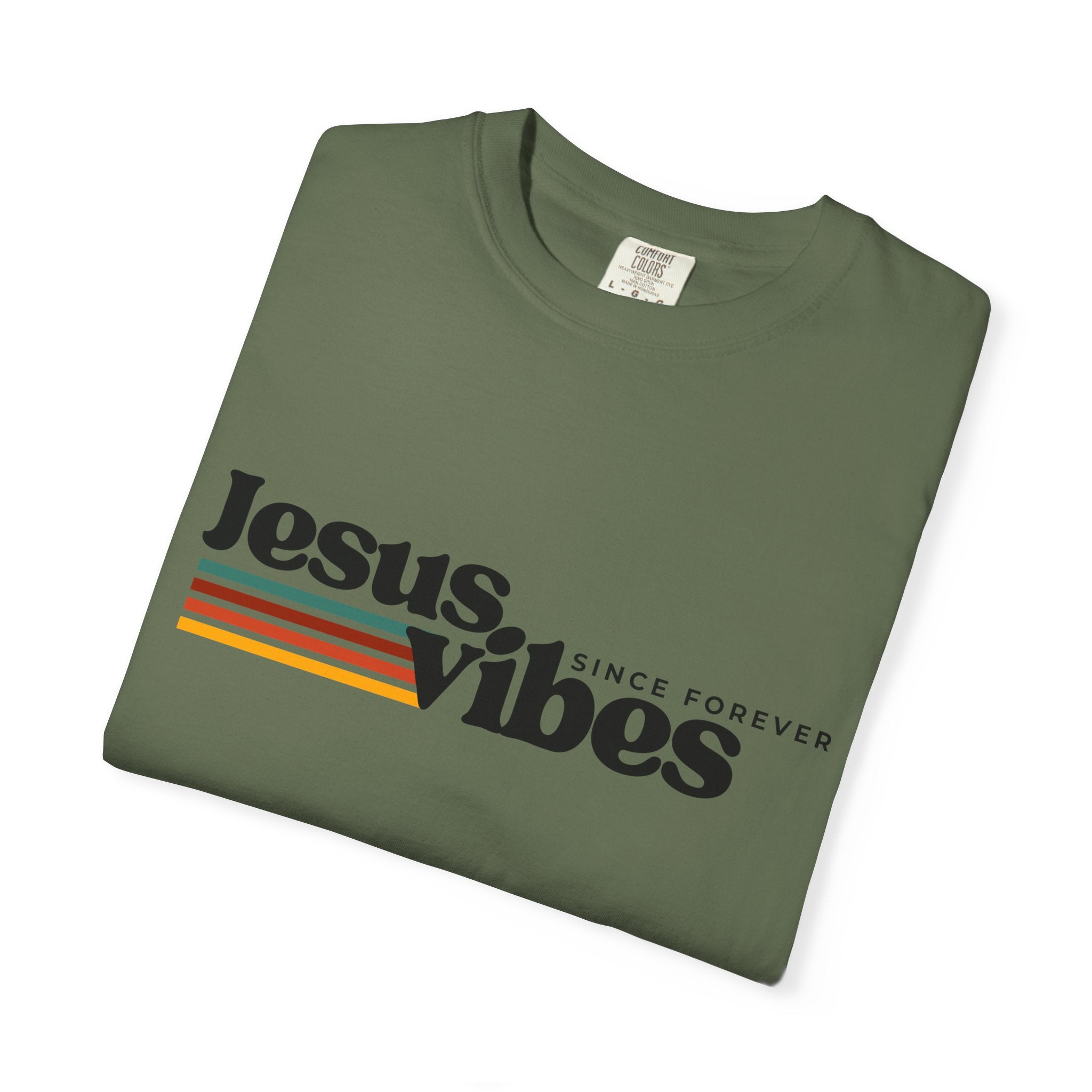 Jesus Vibes Unisex Garment-Dyed T-shirt, Christian Tshirts, Christian Merchandise, Gifts for Church, Gifts for Christmas, Gifts for Birthdays, Christian Apparel
