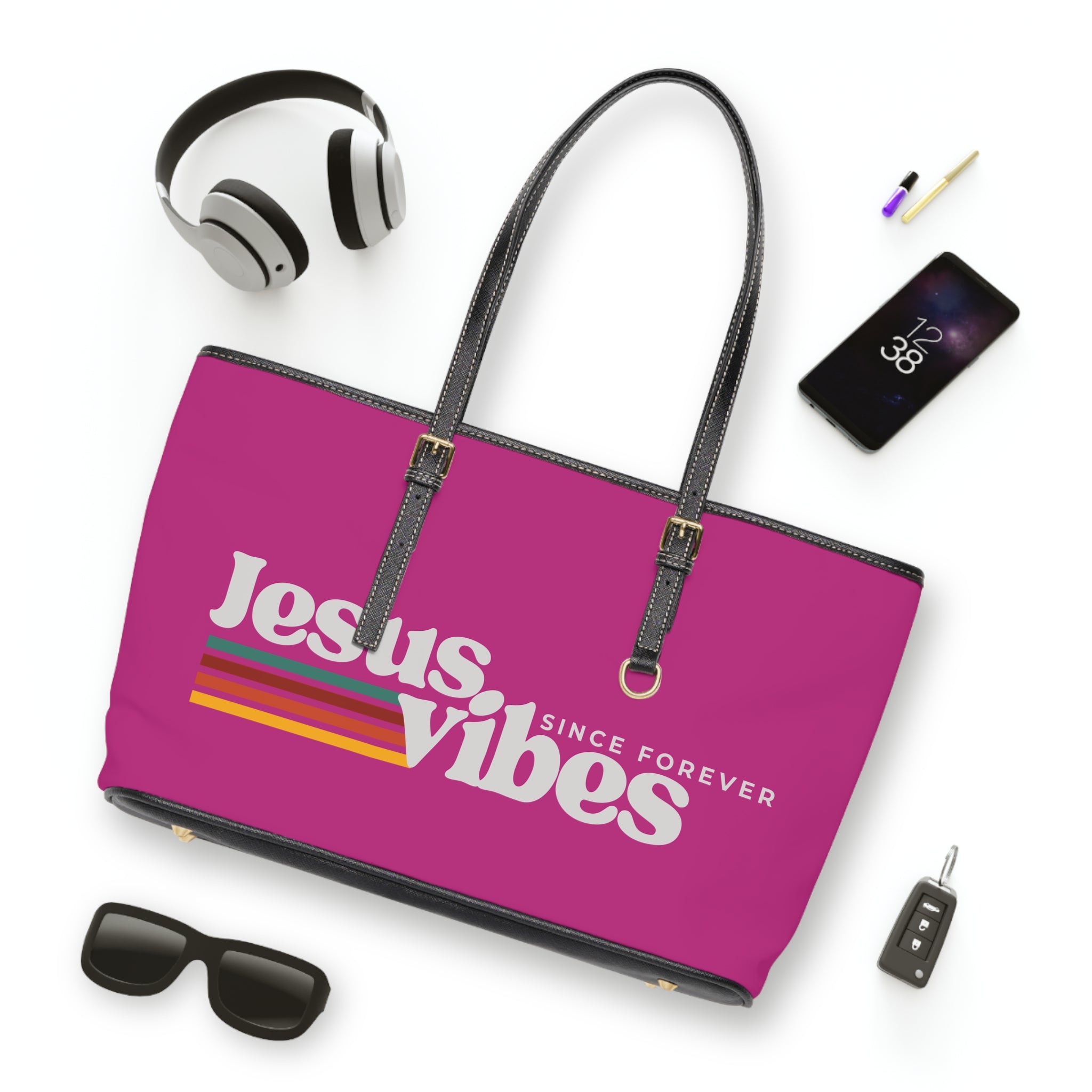 Jesus Vibes Handbag -  PU Leather Shoulder Bag