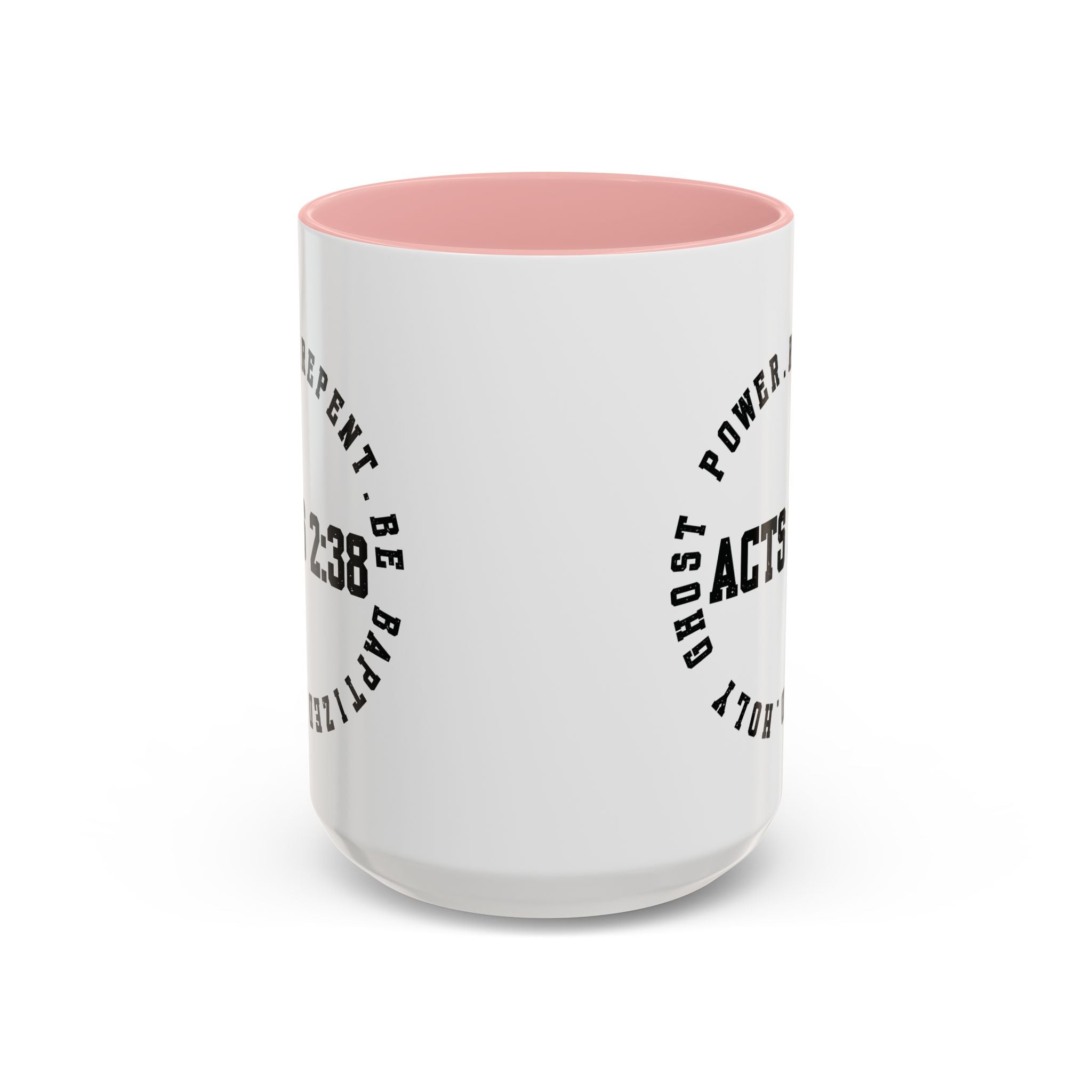 🔥 Acts 2:38 Circle Mug – Bold Faith, Multiple Colors Ceramic Coffee Mug (11, 15oz), Gifts for Church, Christmas Gifts, Birthday Gifts, Baptism Gifts, Gifts for Her, Gifts for Him, Gifts for Ministry