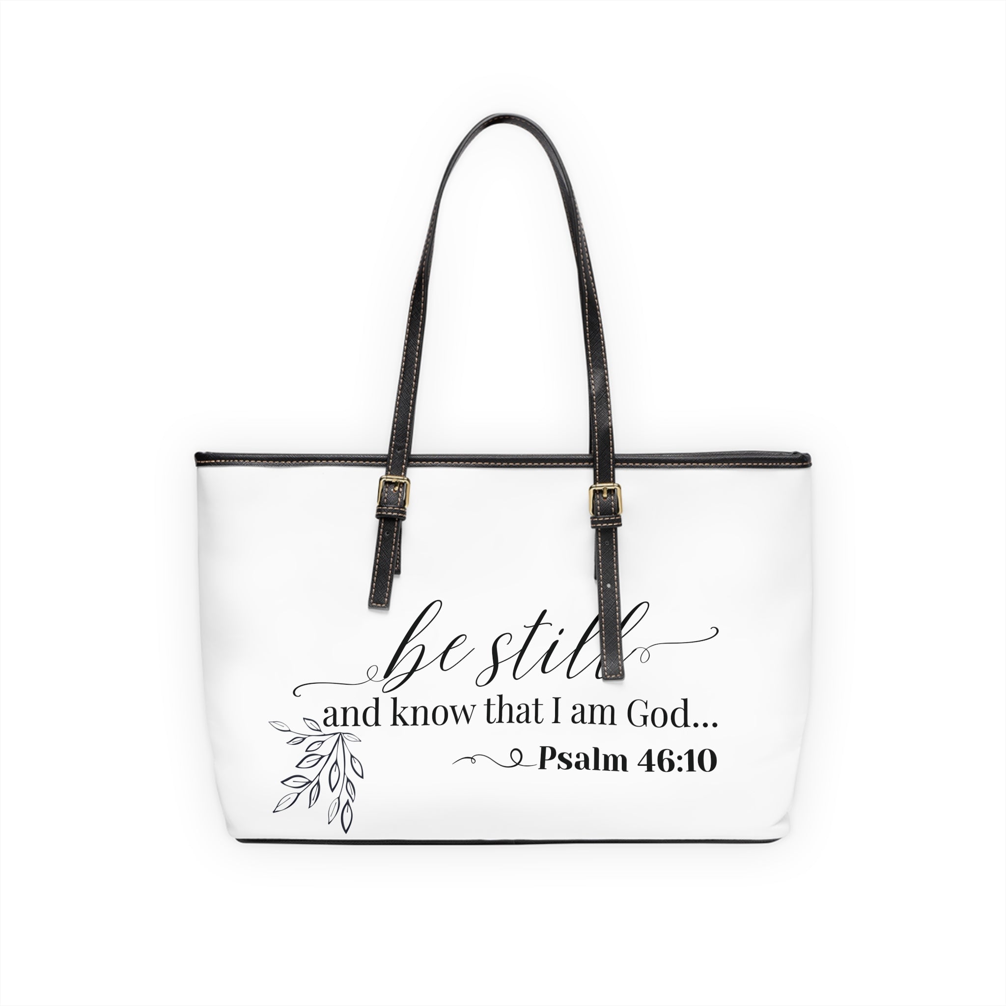 Stillness & Strength Handbag -  PU Leather Shoulder Bag