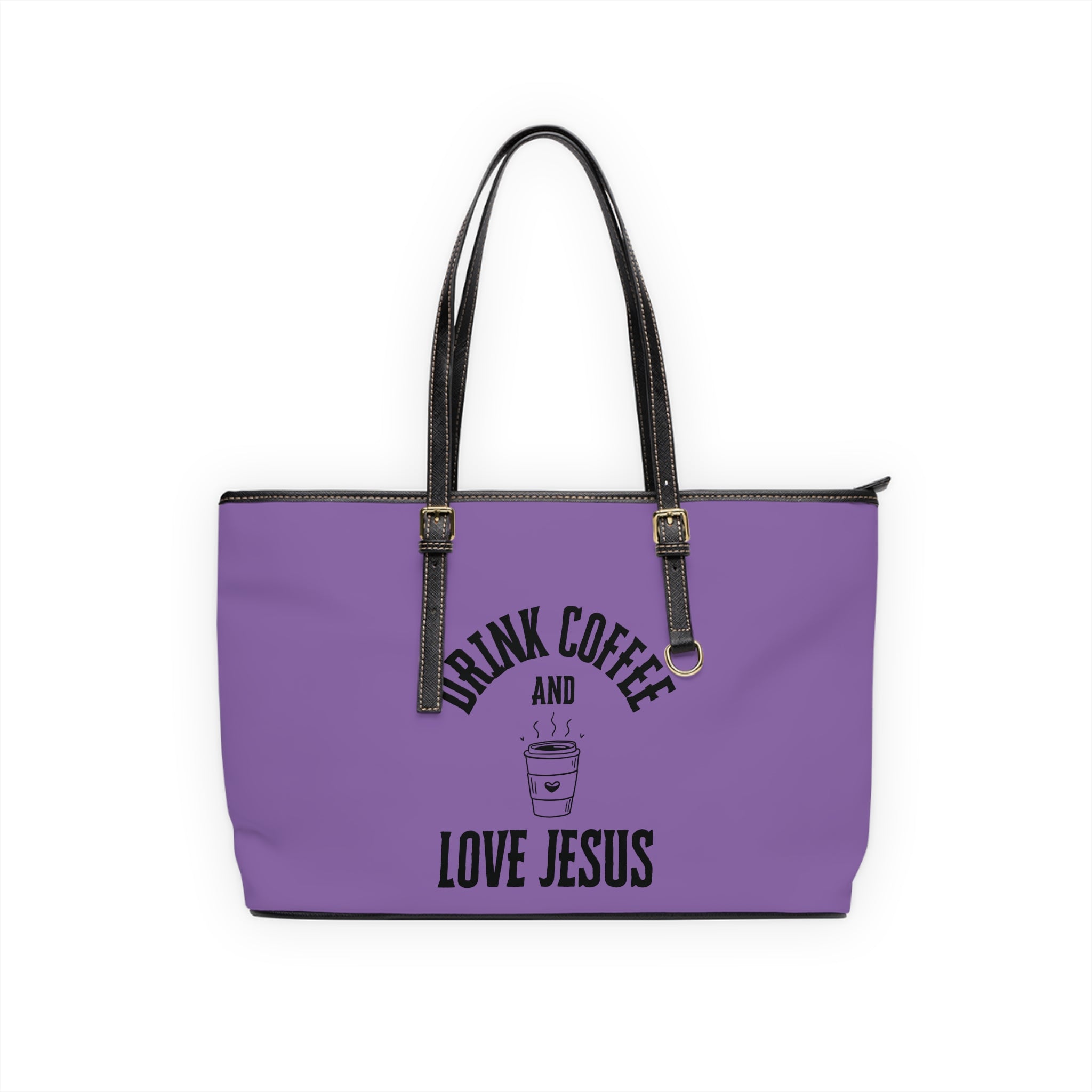 Coffee & Christ Handbag - PU Leather Shoulder Bag