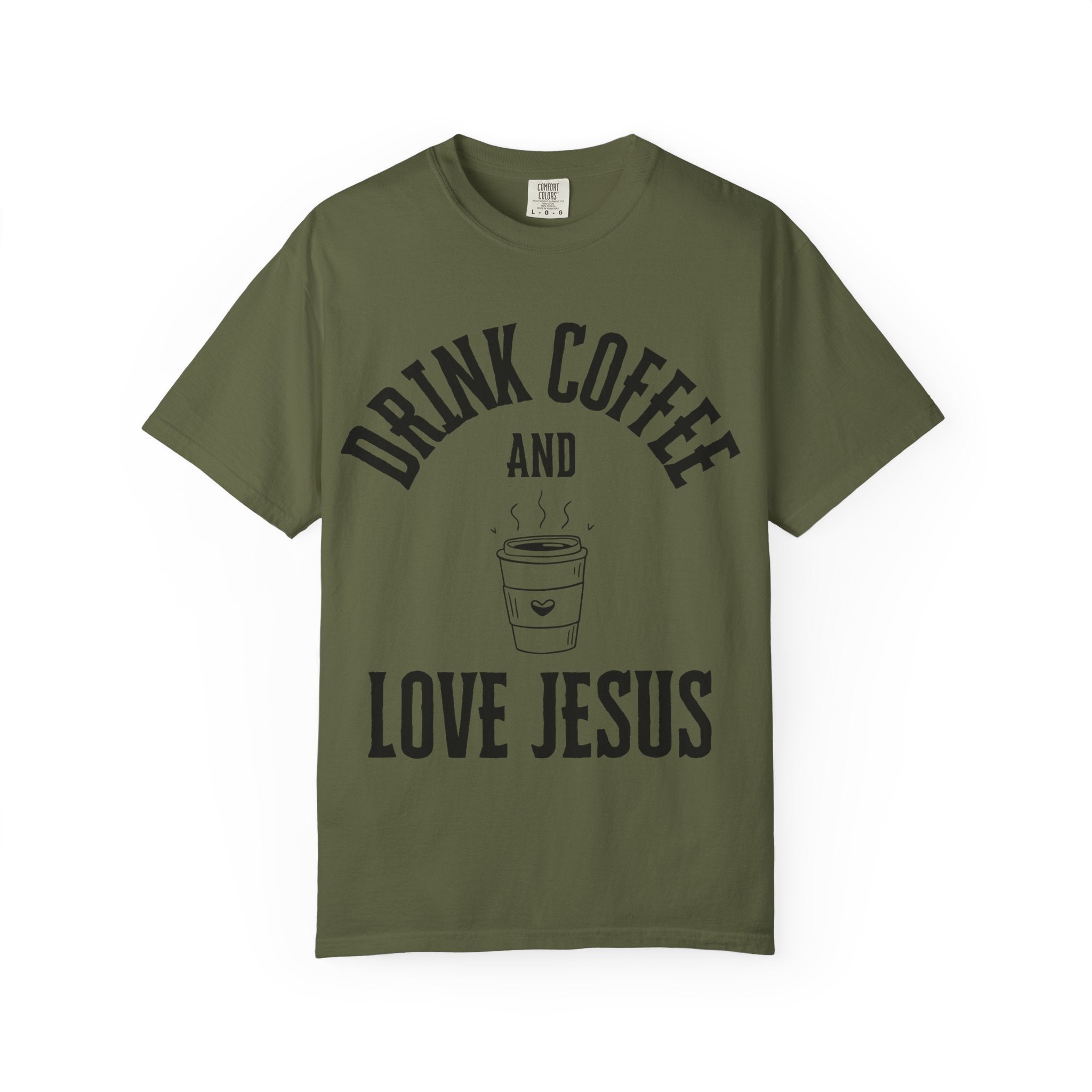 Love Jesus Unisex Garment-Dyed T-shirt, Christian Tshirts, Christian Merchandise, Gifts for Church, Gifts for Christmas, Gifts for Birthdays, Christian Apparel