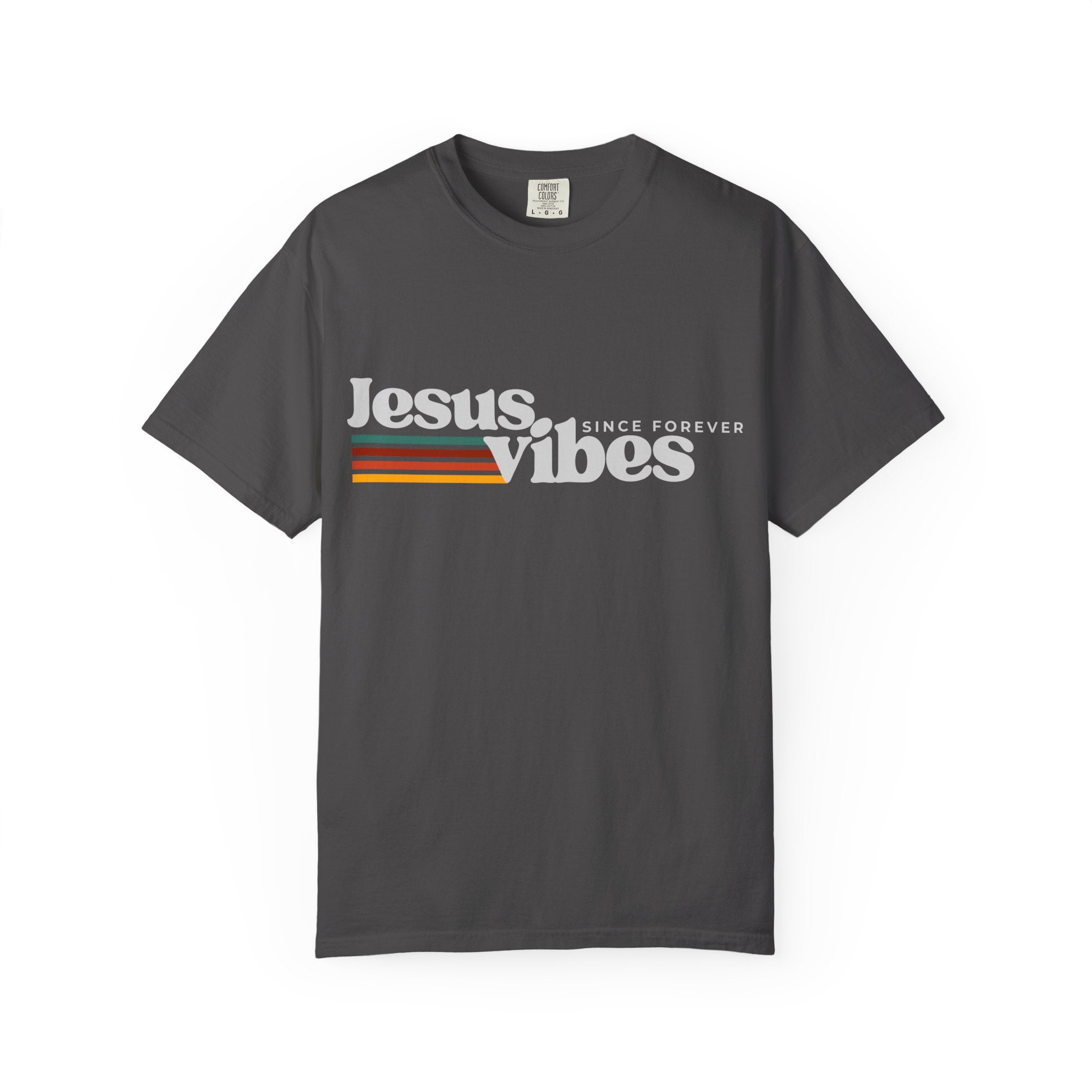 Jesus Vibes Dark Colors Unisex Garment-Dyed T-shirt, Christian Tshirts, Christian Merchandise, Gifts for Church, Gifts for Christmas, Gifts for Birthdays, Christian Apparel
