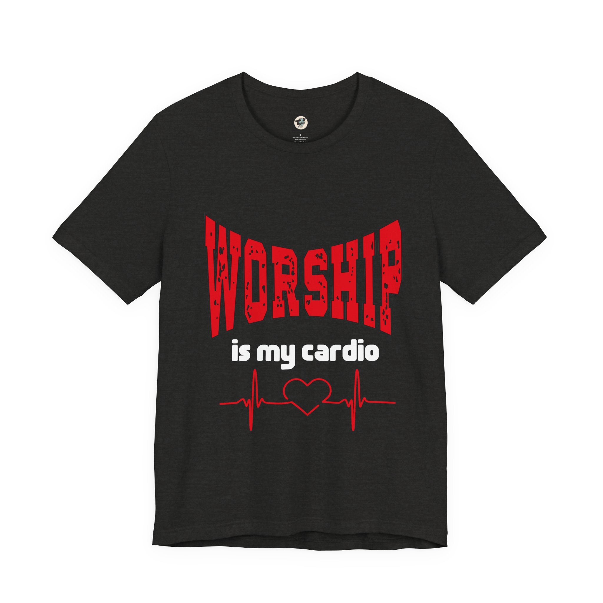 Worship is My Cardio T shirt, Perfect for Gift, Casual Wear, Christian Clothing, Gifts for Ministry, Christmas Gifts, Birthday Gifts, Gifts for Her, Gifts for Friends