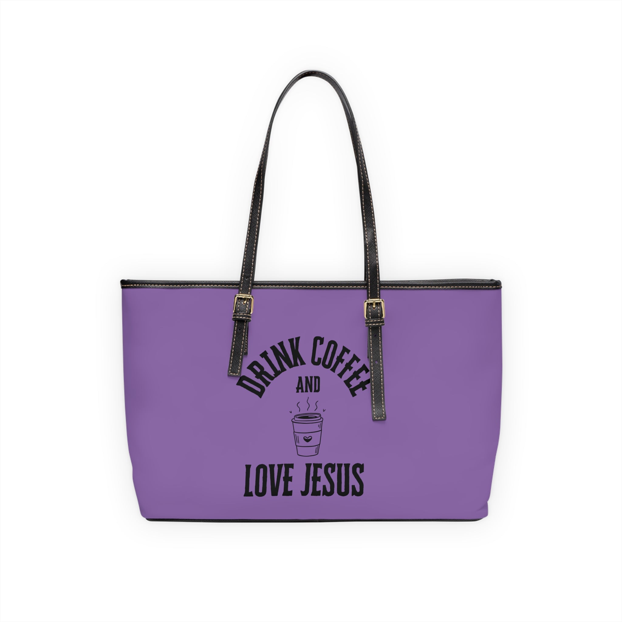 Coffee & Christ Handbag - PU Leather Shoulder Bag