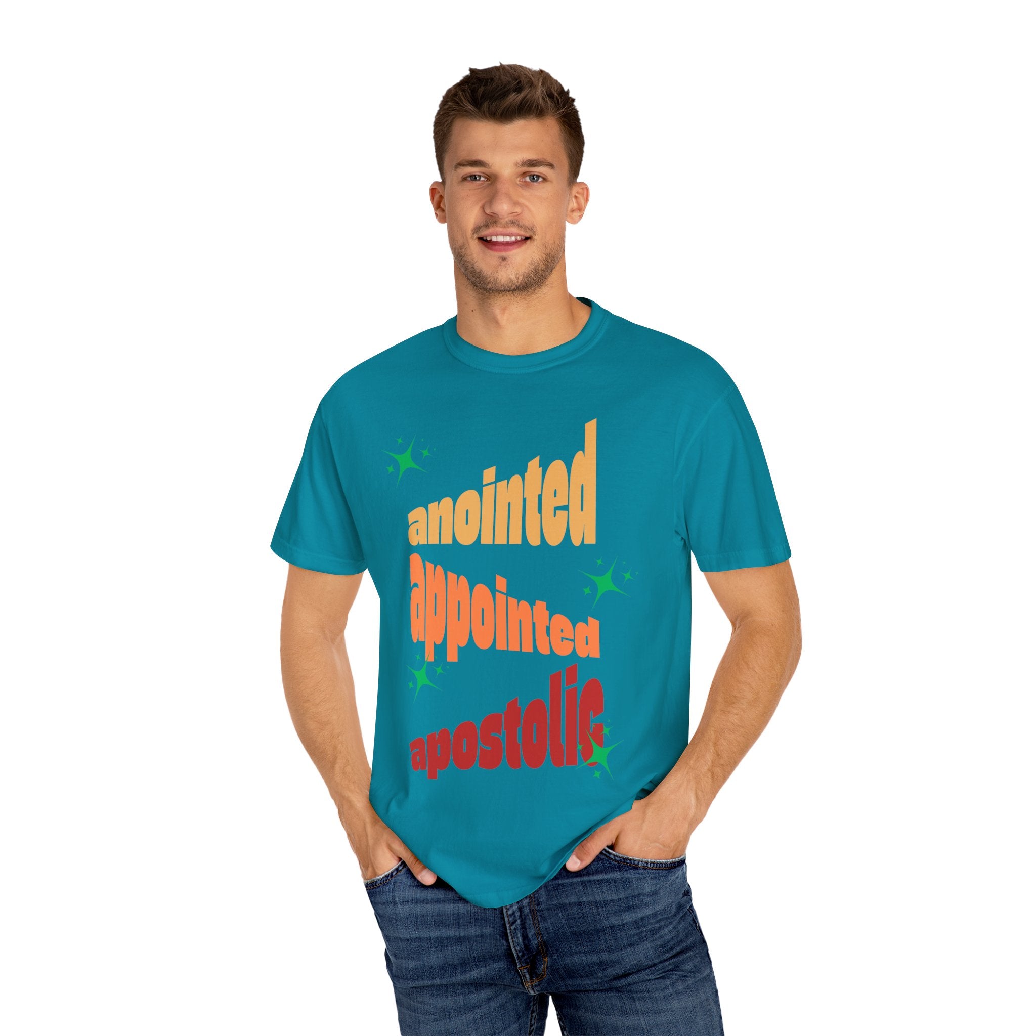 Anointed Unisex Garment-Dyed T-shirt, Christian Tshirts, Christian Merchandise, Gifts for Church, Gifts for Christmas, Gifts for Birthdays, Christian Apparel