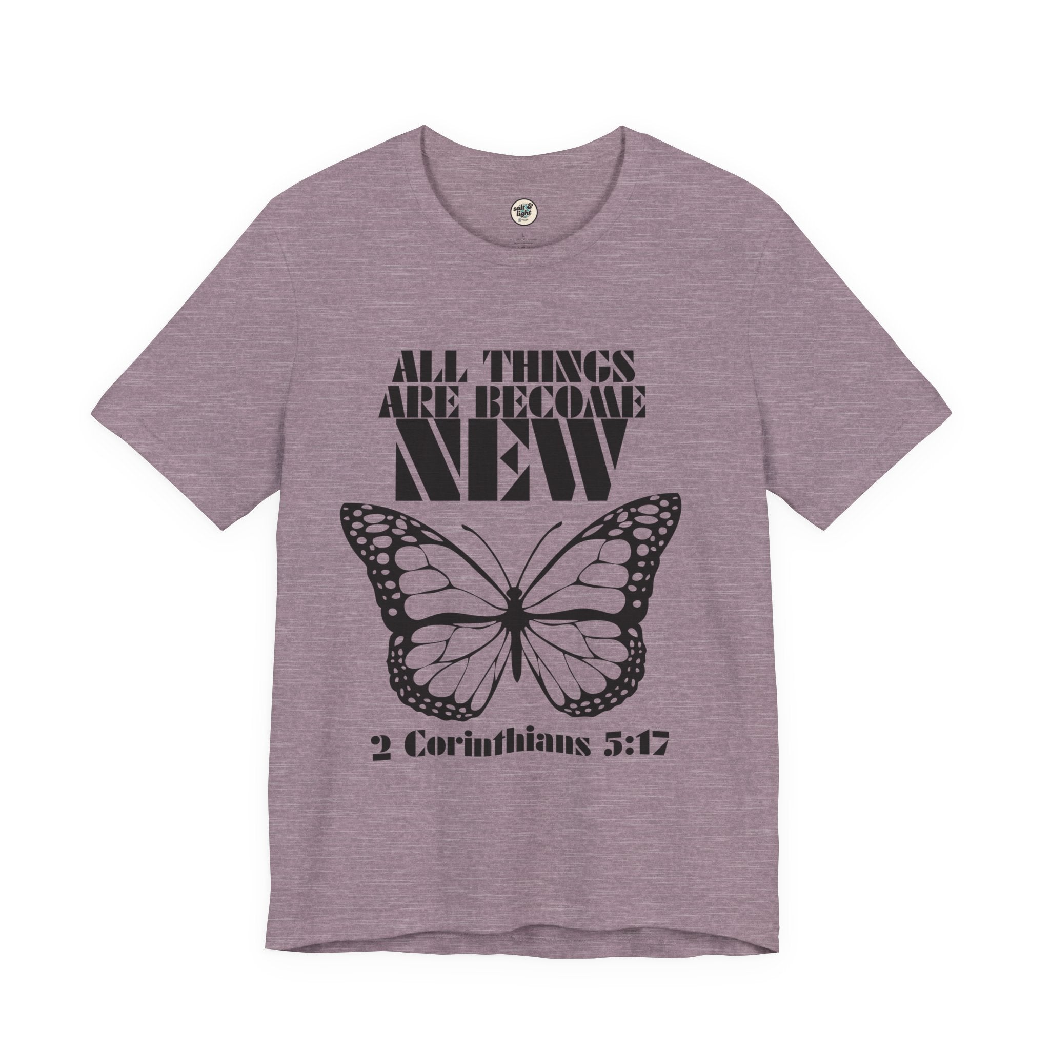 All Things New Butterfly Tee | Perfect for Gift, Casual Wear, Christian Clothing, Gifts for Ministry, Christmas Gifts, Birthday Gifts, Gifts for Her, Gifts for Friends