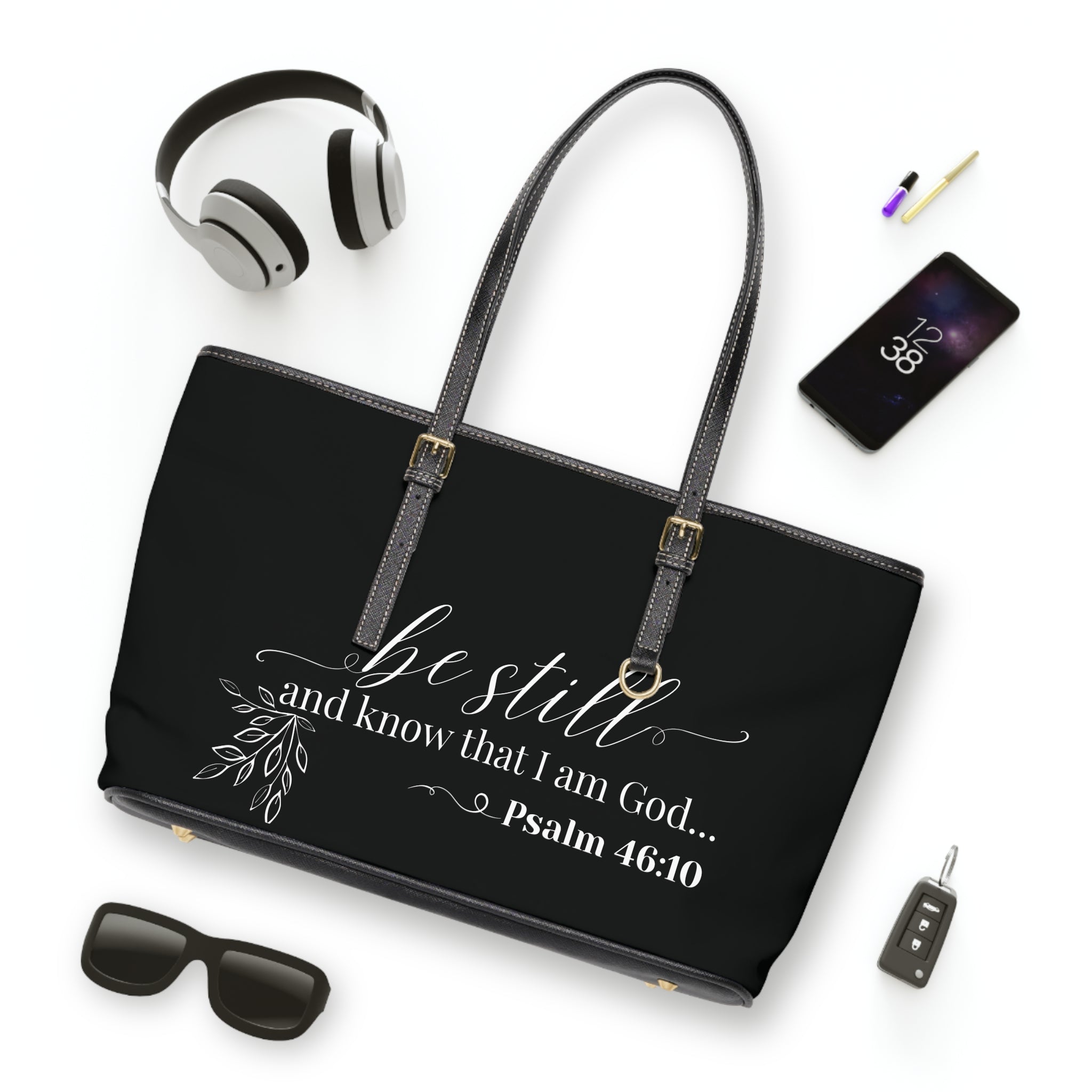 Stillness & Strength Handbag - PU Leather Shoulder Bag