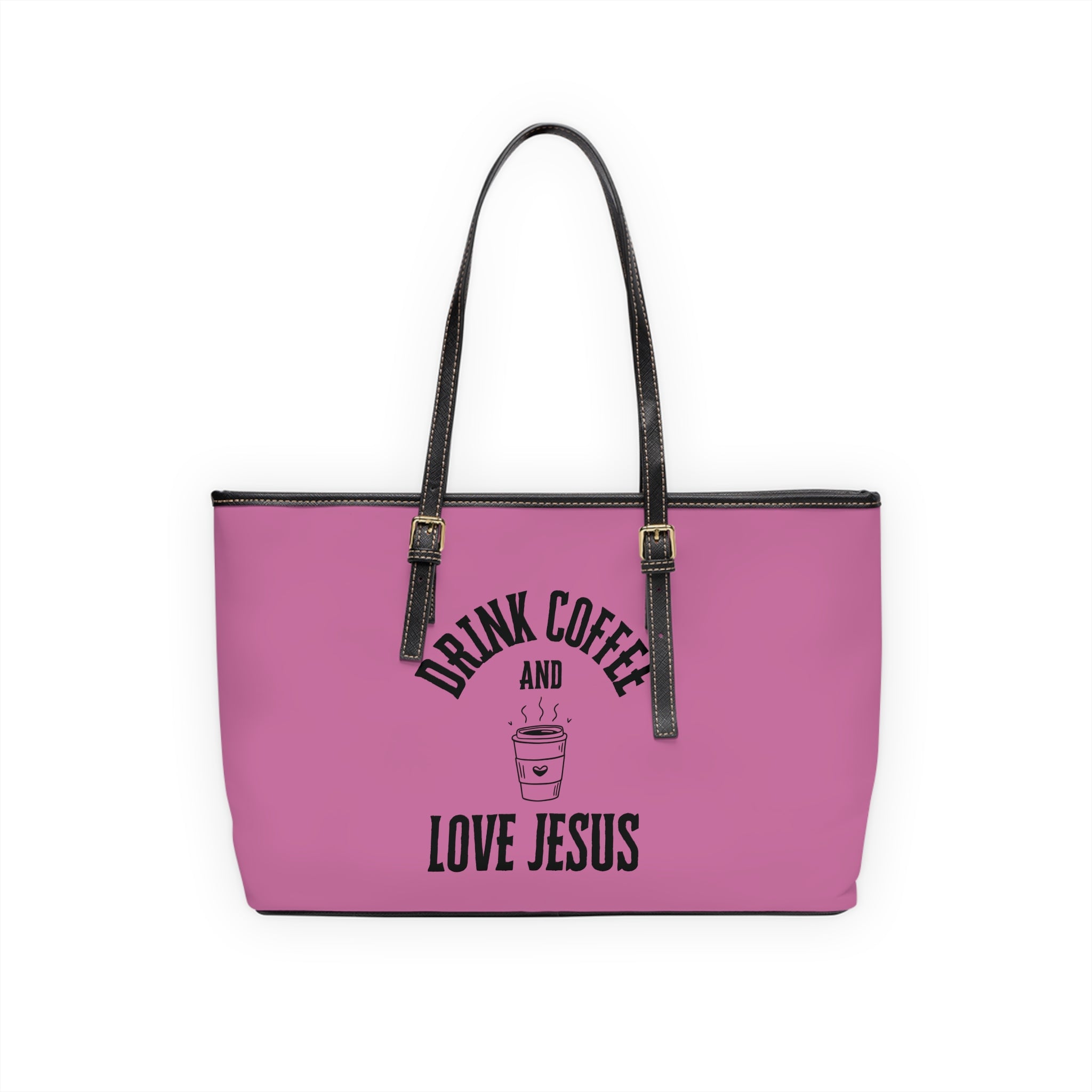 Coffee & Christ Handbag - PU Leather Shoulder Bag