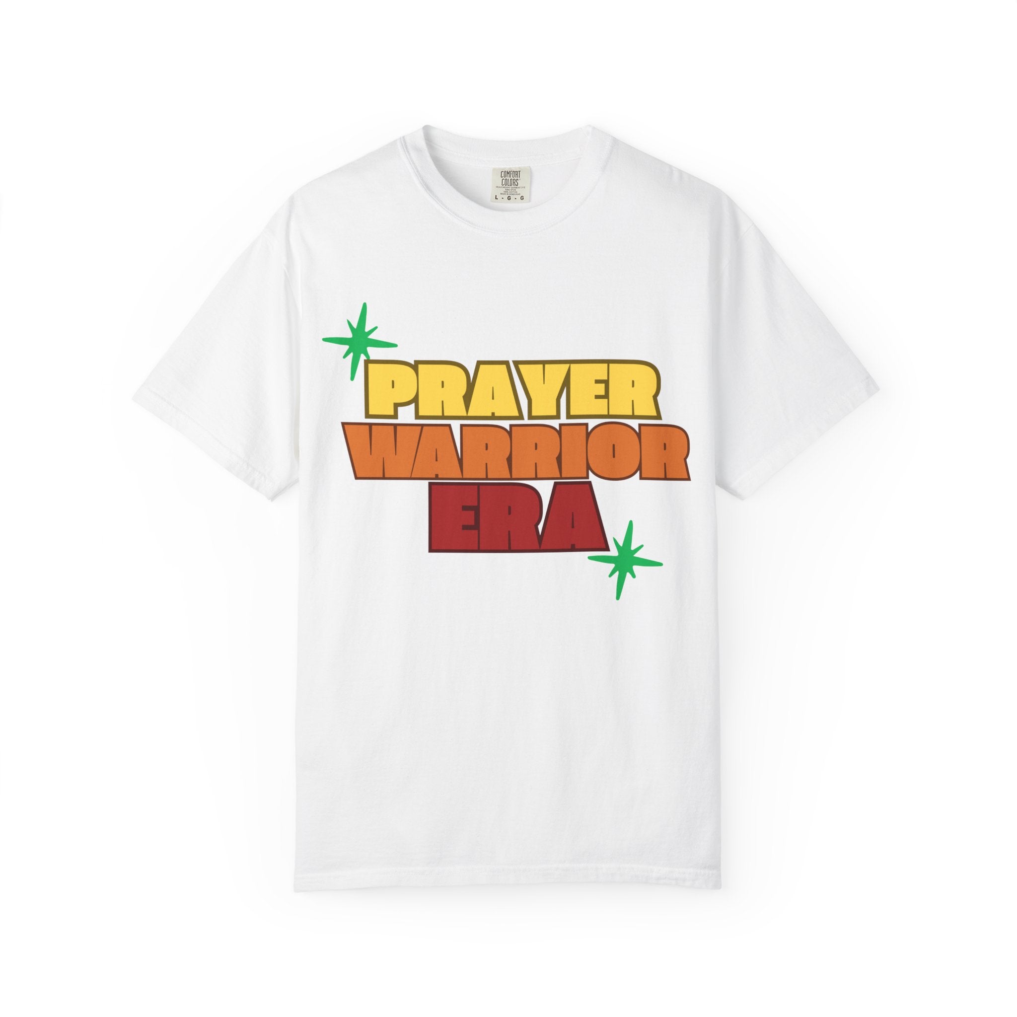 Prayer Warrior Unisex Garment-Dyed T-shirt, Christian Tshirts, Christian Merchandise, Gifts for Church, Gifts for Christmas, Gifts for Birthdays, Christian Apparel