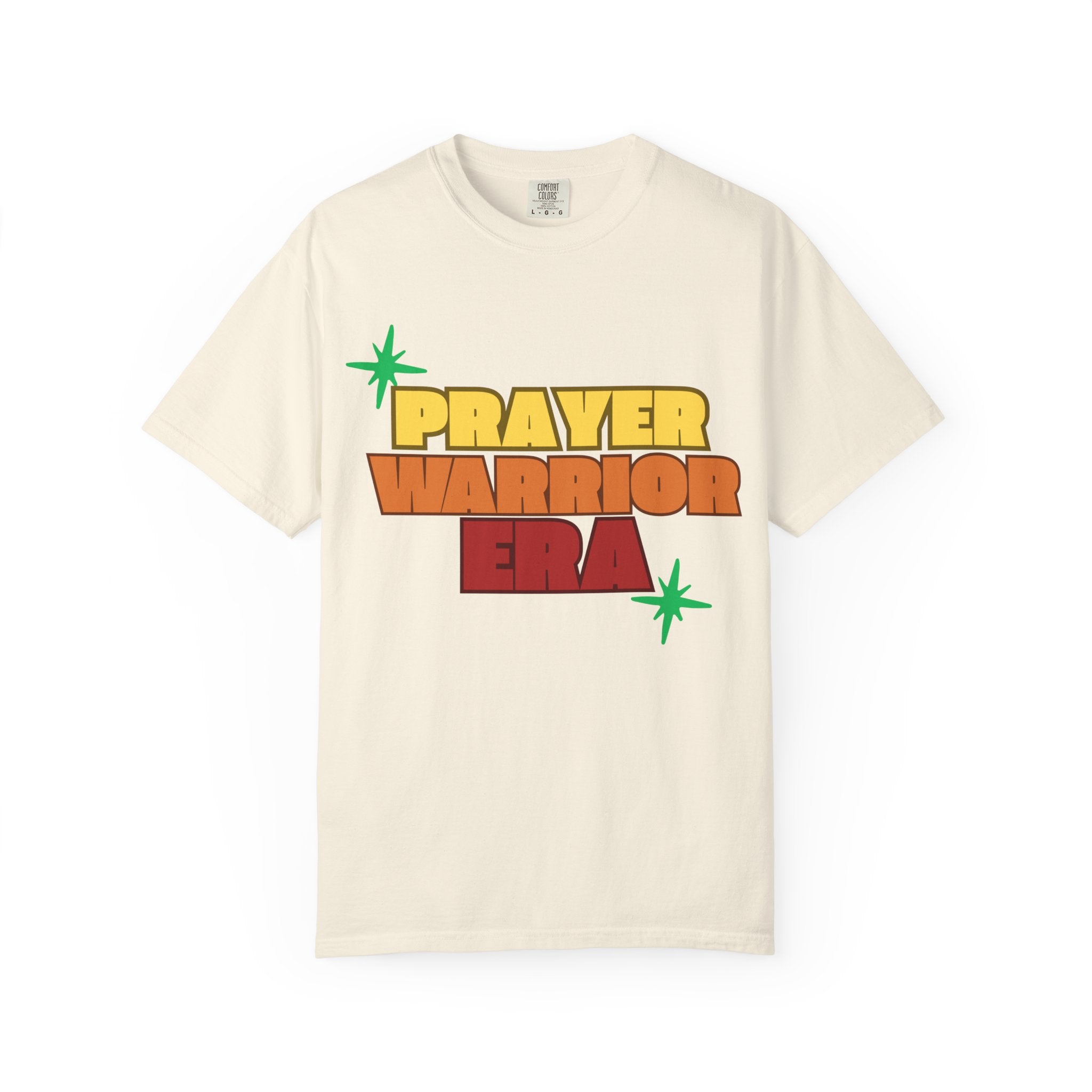 Prayer Warrior Unisex Garment-Dyed T-shirt, Christian Tshirts, Christian Merchandise, Gifts for Church, Gifts for Christmas, Gifts for Birthdays, Christian Apparel