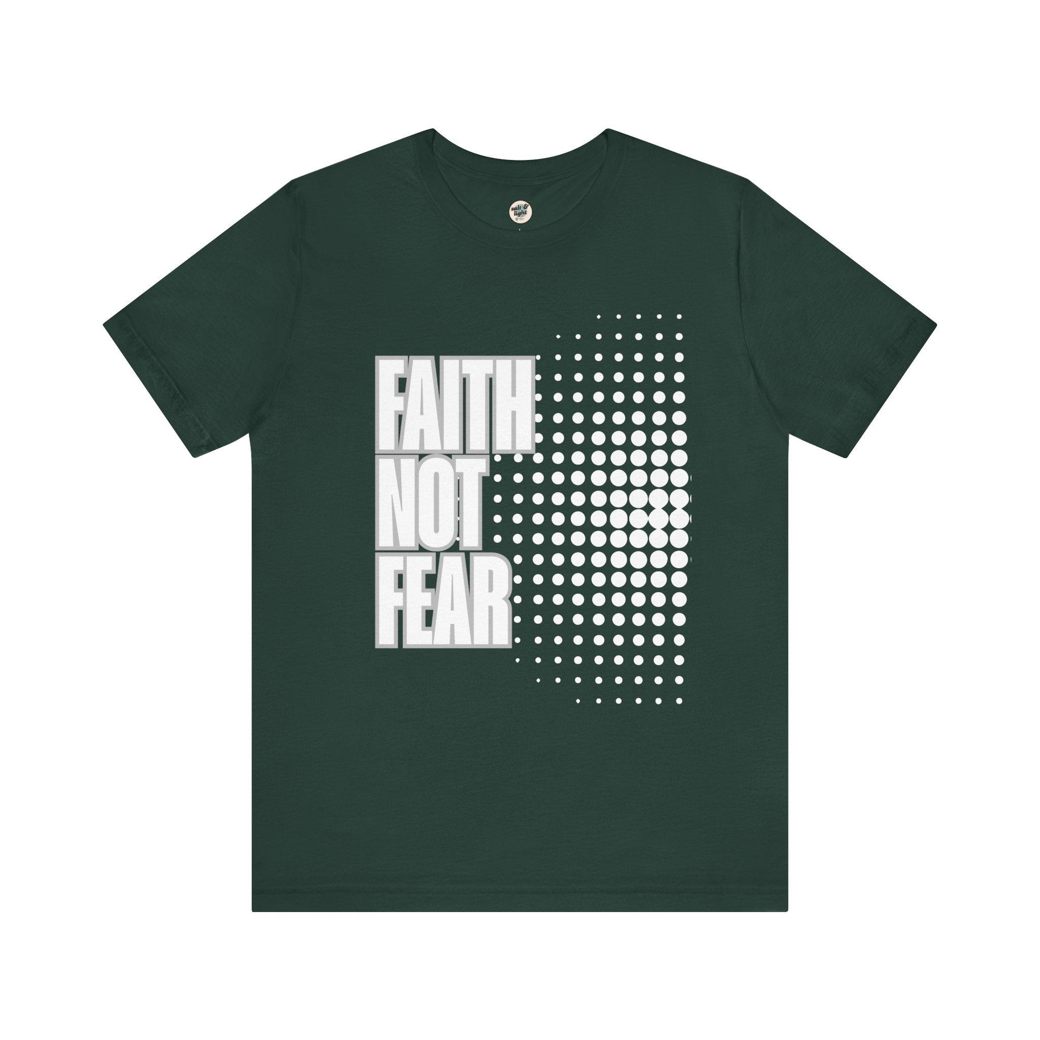 Faith Not Fear Tee - Dark Colors, Perfect for Gift, Casual Wear, Christian Clothing, Gifts for Ministry, Christmas Gifts, Birthday Gifts, Gifts for Her, Gifts for Friends