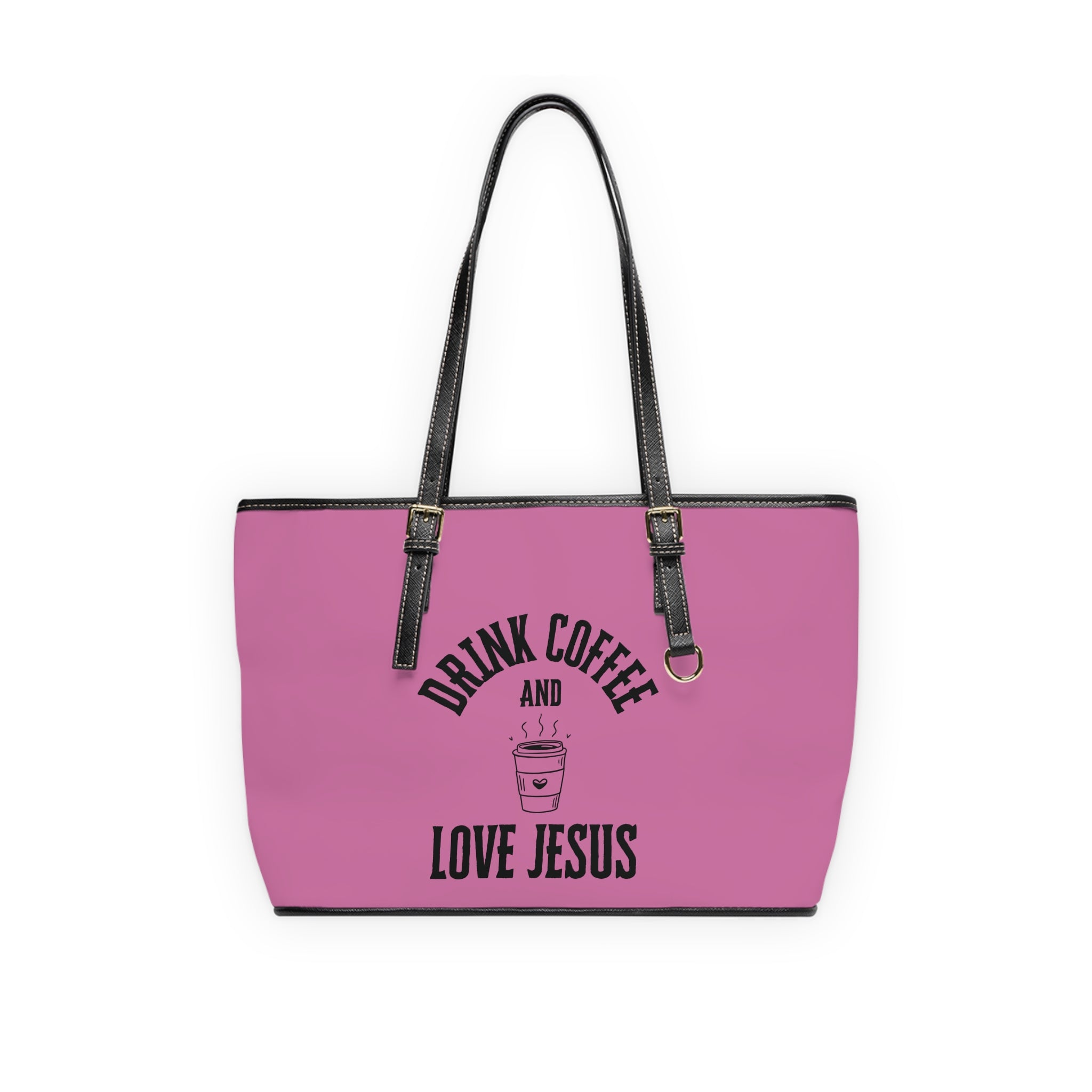 Coffee & Christ Handbag - PU Leather Shoulder Bag