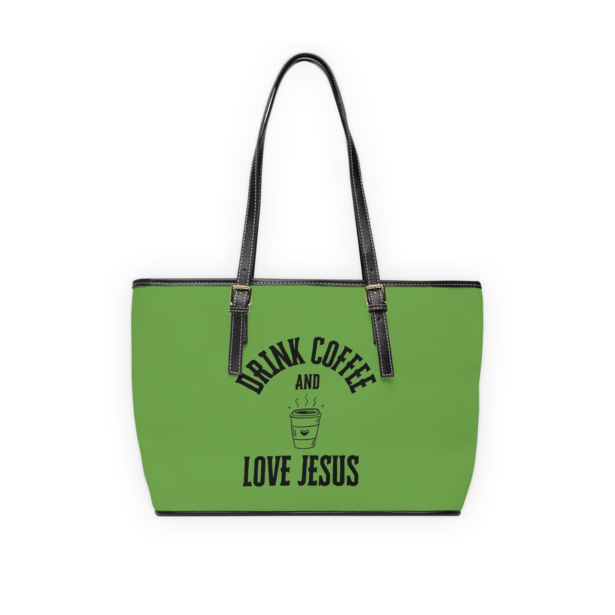 Coffee & Christ Handbag - PU Leather Shoulder Bag