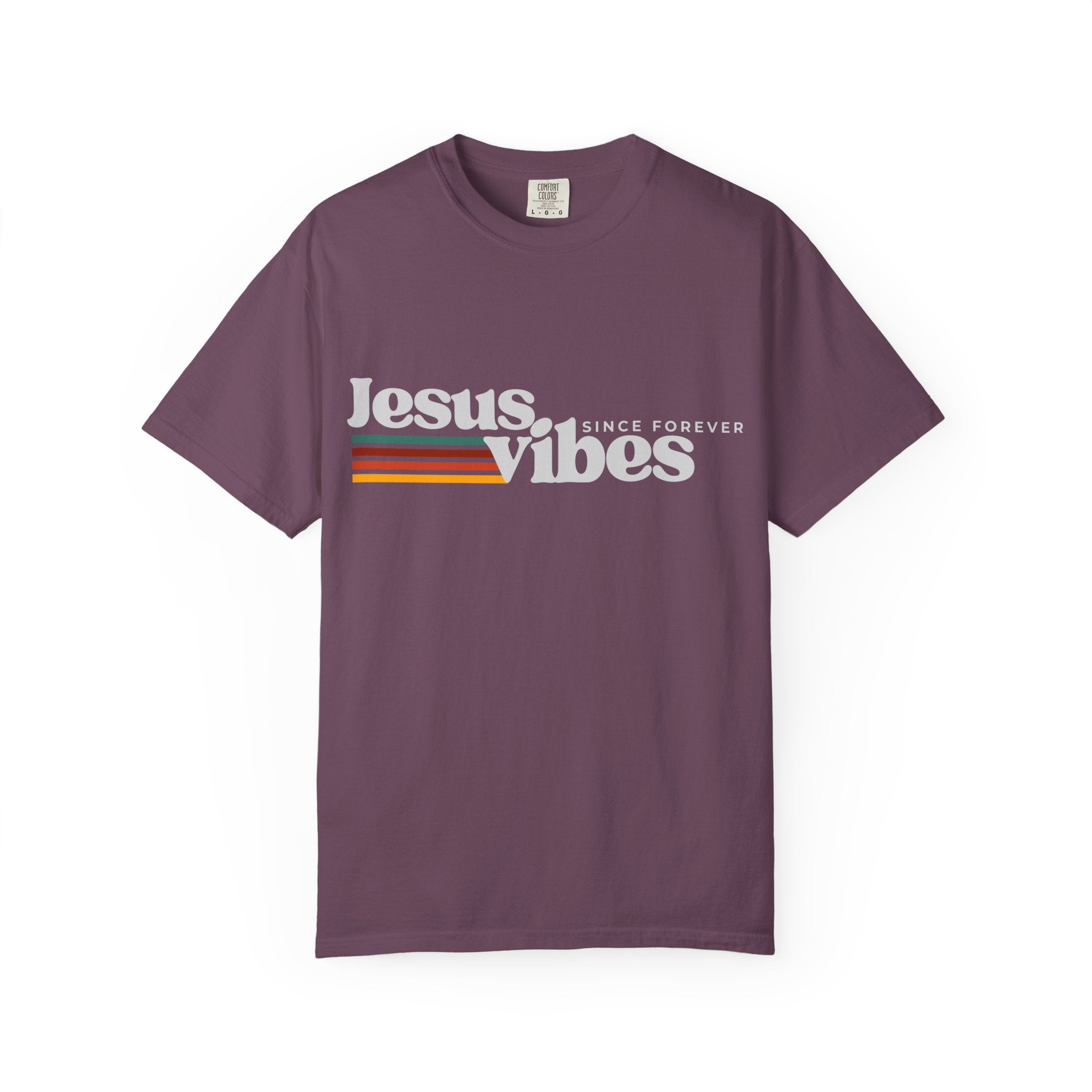 Jesus Vibes Dark Colors Unisex Garment-Dyed T-shirt, Christian Tshirts, Christian Merchandise, Gifts for Church, Gifts for Christmas, Gifts for Birthdays, Christian Apparel