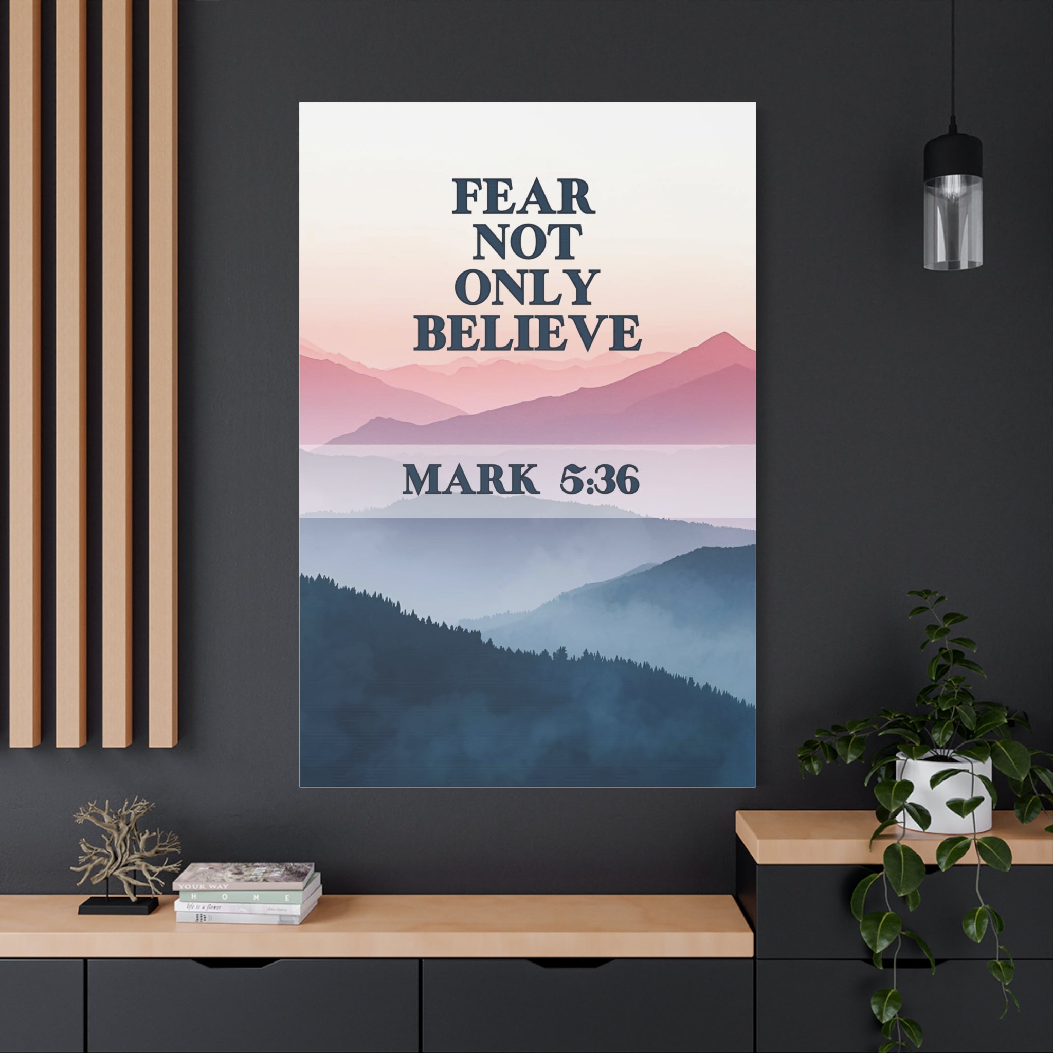 🌄 Fear Not Wall Art – Mark 5:36 Mountain Peace Edition Christian Wall Art, Gifts for the home, Baptism gifts, Christmas gifts, Birthday presents