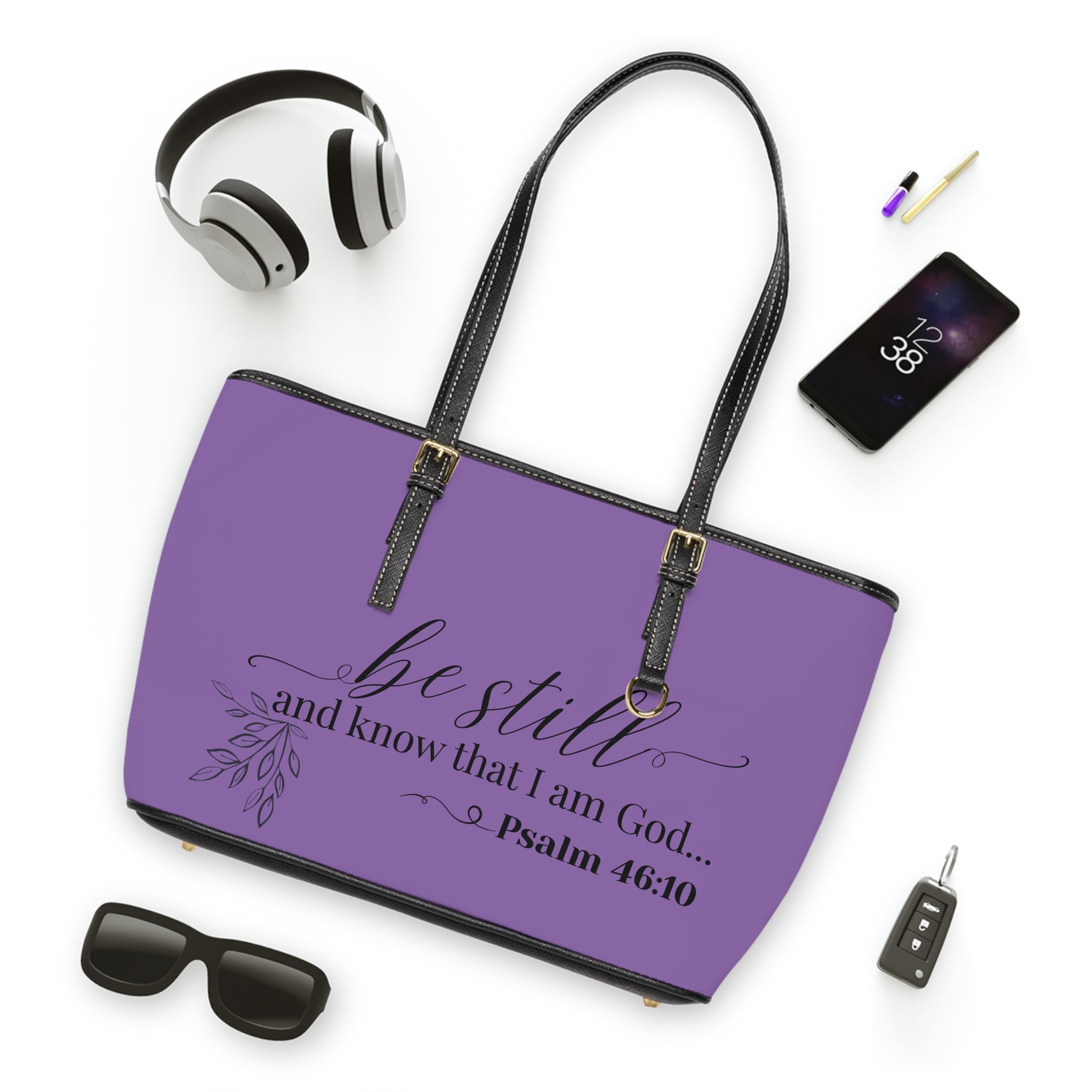 Stillness & Strength Handbag - PU Leather Shoulder Bag