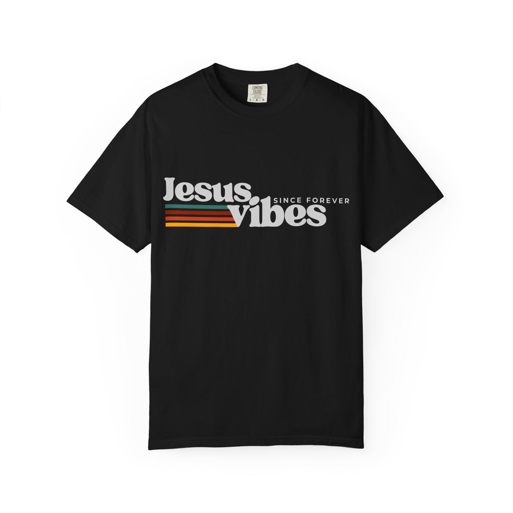 Jesus Vibes Dark Colors Unisex Garment-Dyed T-shirt, Christian Tshirts, Christian Merchandise, Gifts for Church, Gifts for Christmas, Gifts for Birthdays, Christian Apparel